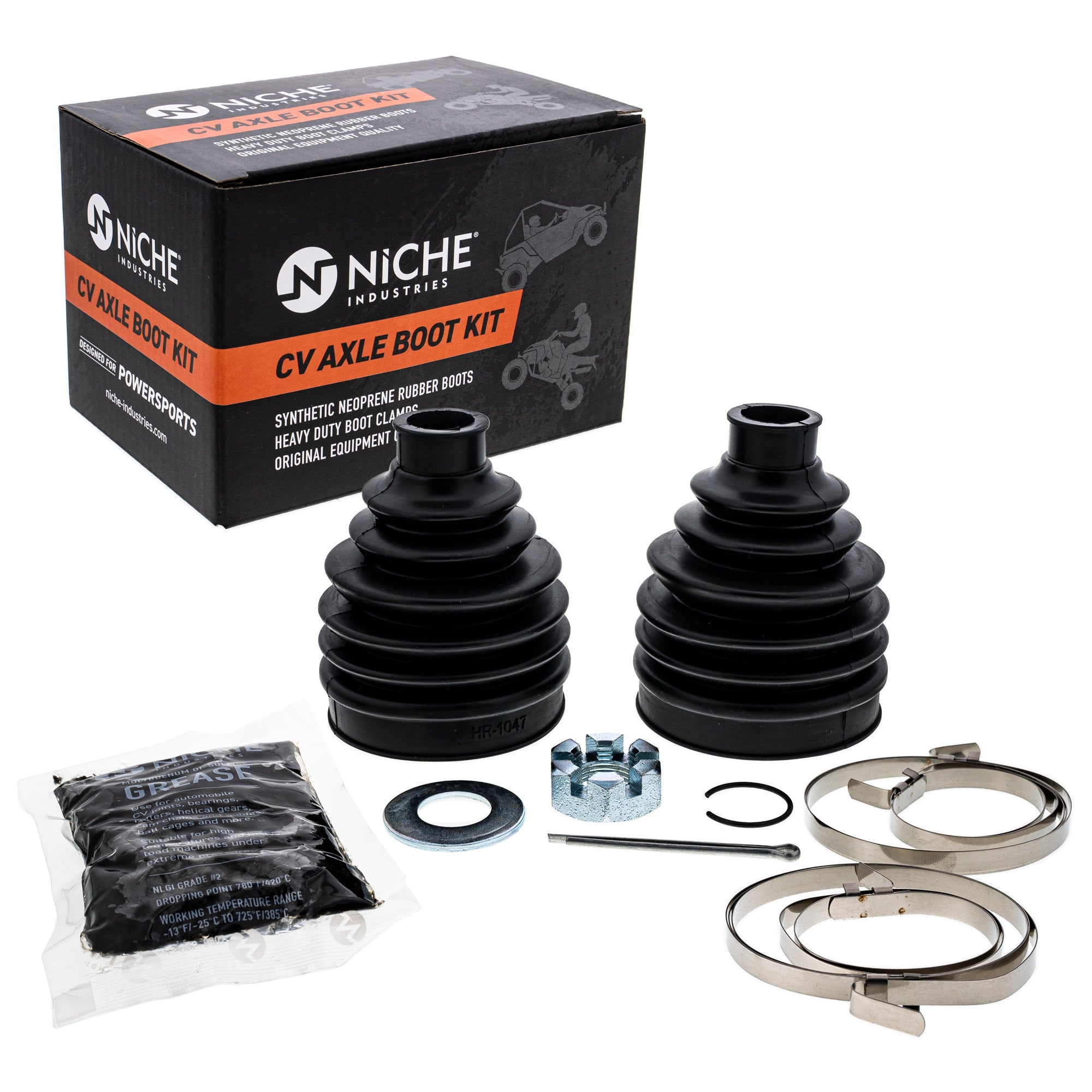 Front CV Axle Boot Kit for Polaris Sportsman Scrambler RZR Ranger 2203332 2203331 NICHE 519-KCV2299B