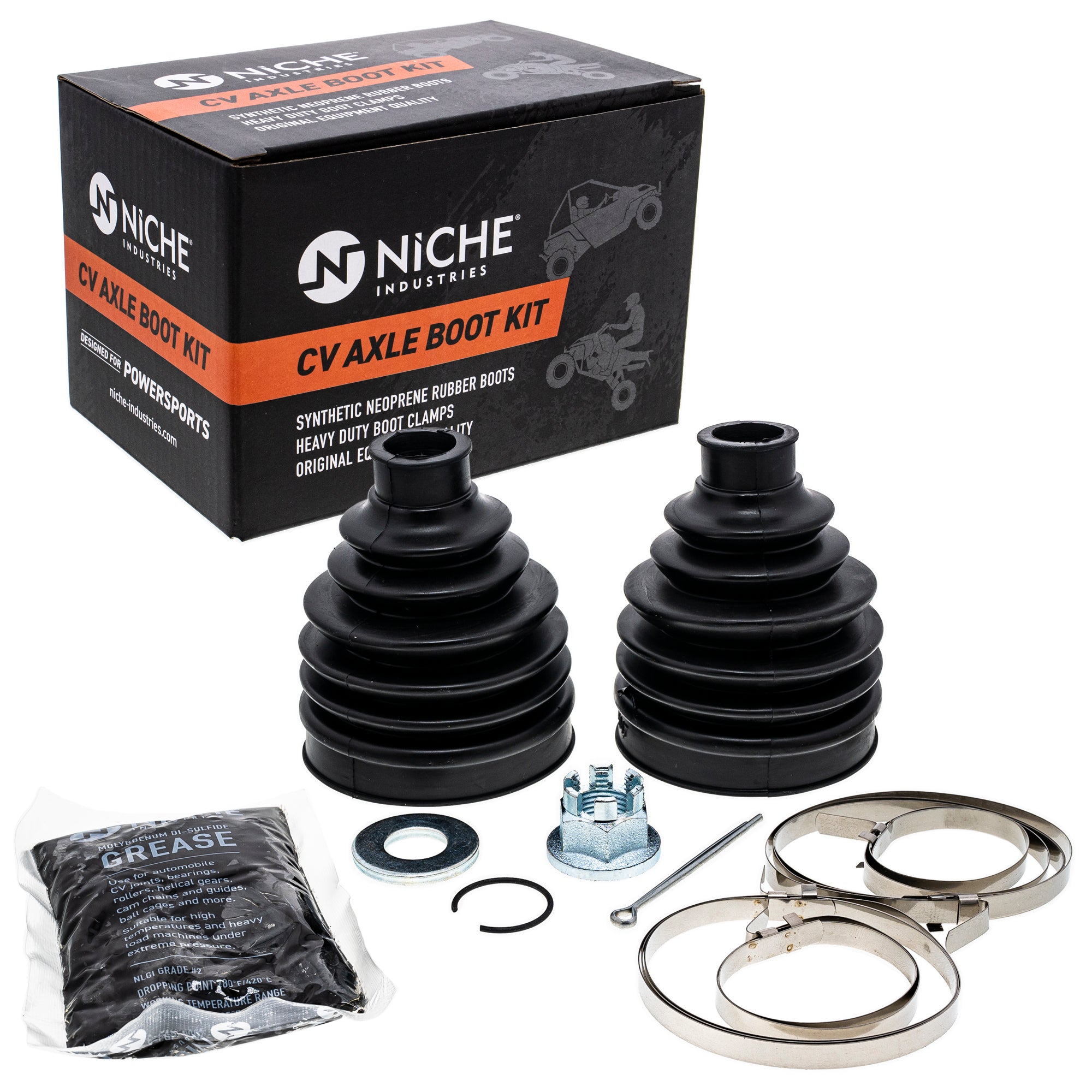Front CV Axle Boot Kit for Polaris Sportsman Scrambler RZR Ranger 2203332 2203331 NICHE 519-KCV2290B