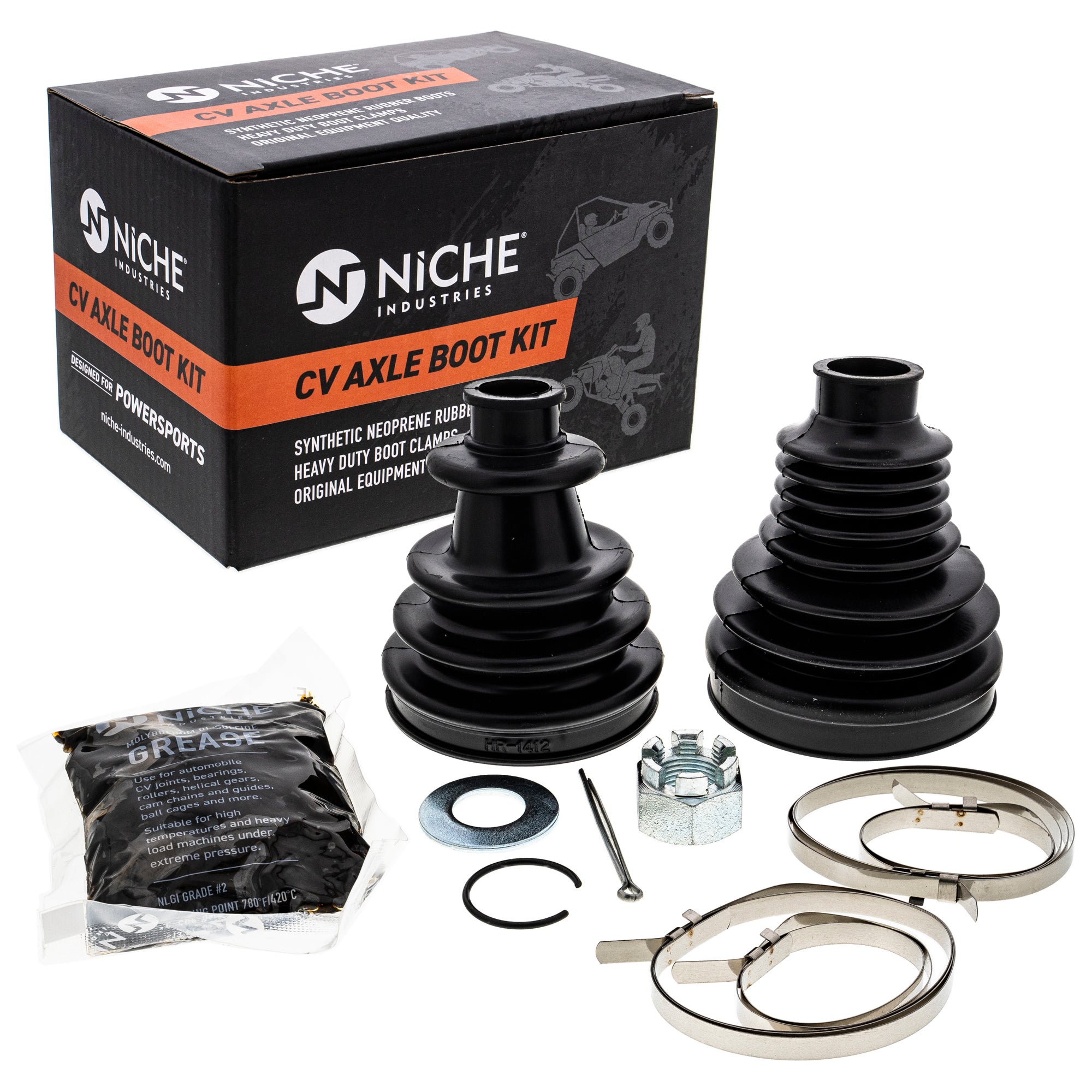 Rear Axle CV Boot Kit for Polaris Sportsman RZR Ranger 7710652 2203860 2203336 NICHE 519-KCV2352B