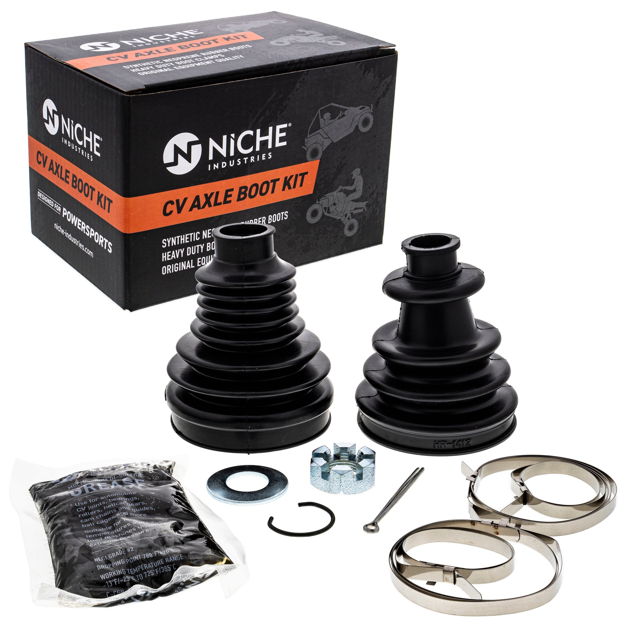 Rear Axle CV Boot Kit for Polaris Sportsman RZR Ranger 7710652 2203860 2203336 NICHE 519-KCV2353B