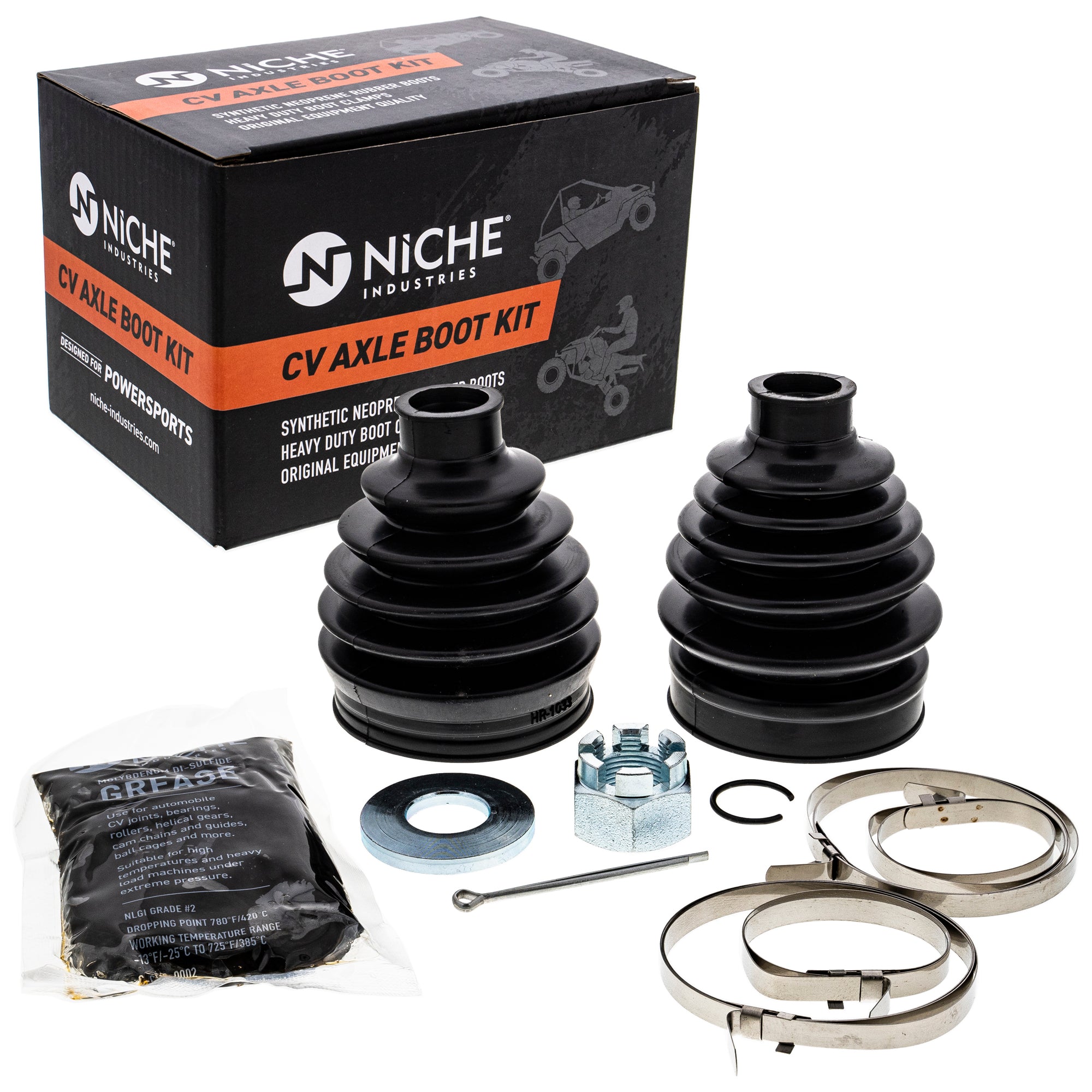 Front CV Axle Boot Kit for BRP Can-Am Ski-Doo Sea-Doo Traxter Renegade Outlander NICHE 519-KCV2364B
