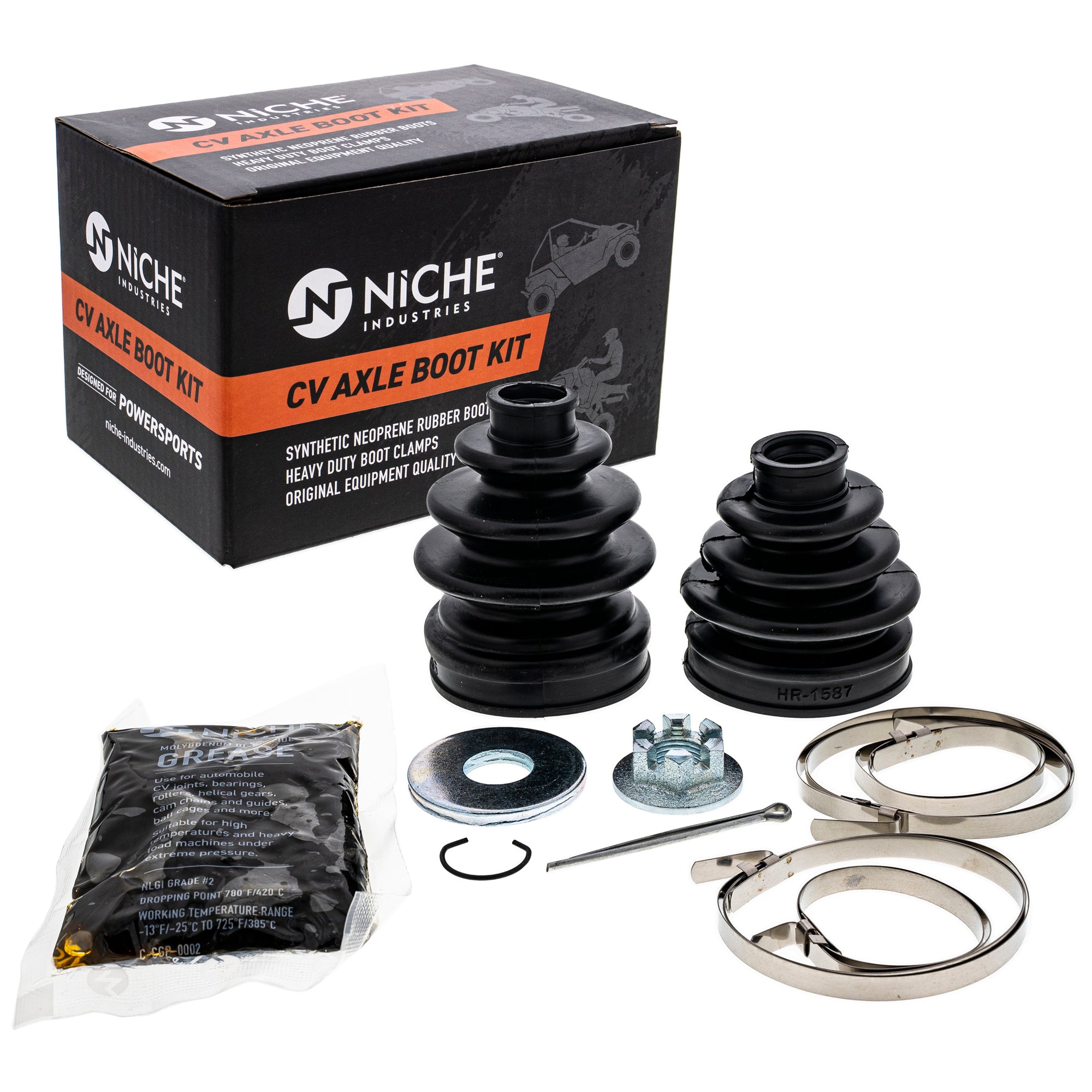 Front CV Axle Boot Kit for zOTHER Wolverine Timberwolf Kodiak Grizzly NICHE 519-KCV2360B