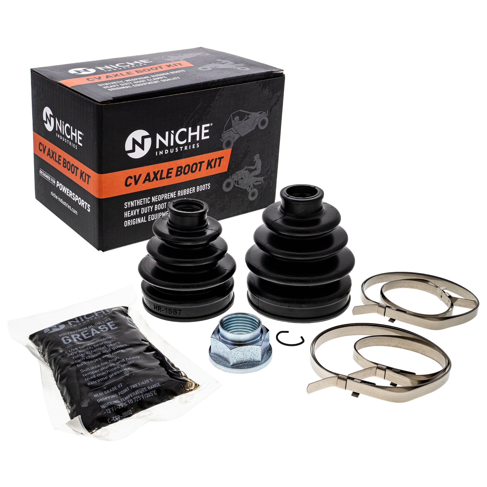 Front CV Axle Boot Kit for zOTHER Rhino Grizzly NICHE 519-KCV2361B