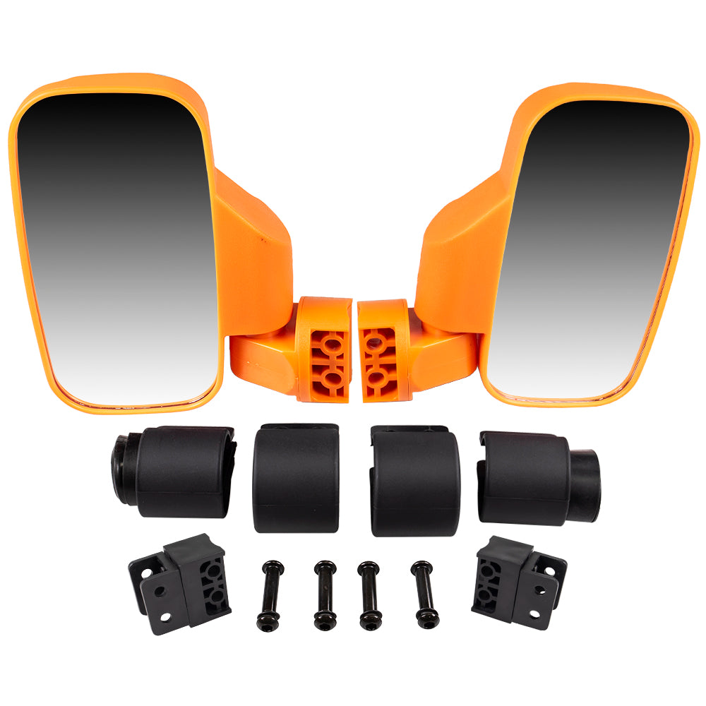 Orange Side View Mirror Set For Polaris Can-Am Arctic Cat MK1002936