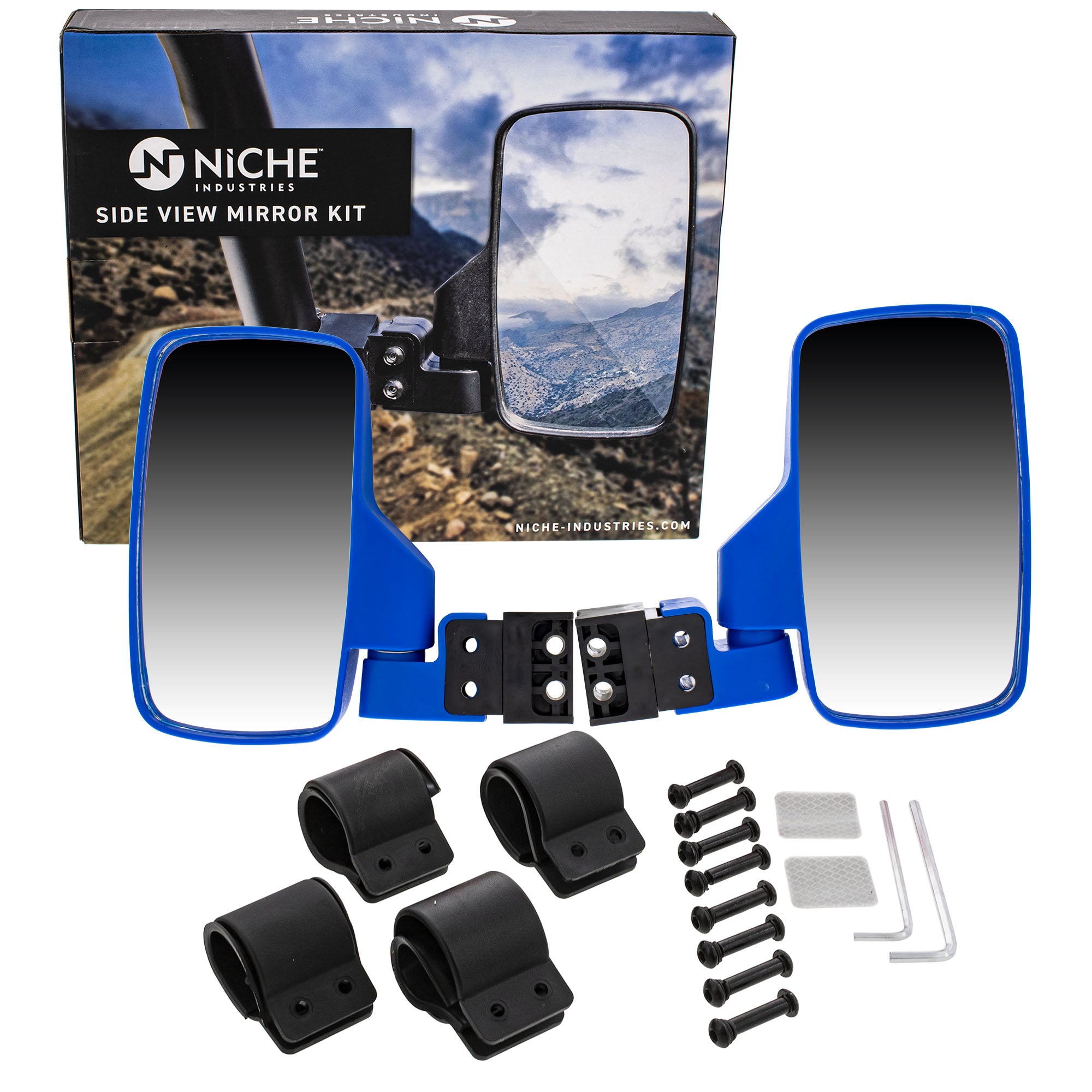 Blue Side View Mirror Set for zOTHER YXZ1000R YXZ1000 Wolverine Viking 519-KMI2246R NICHE 519-KMI2246R