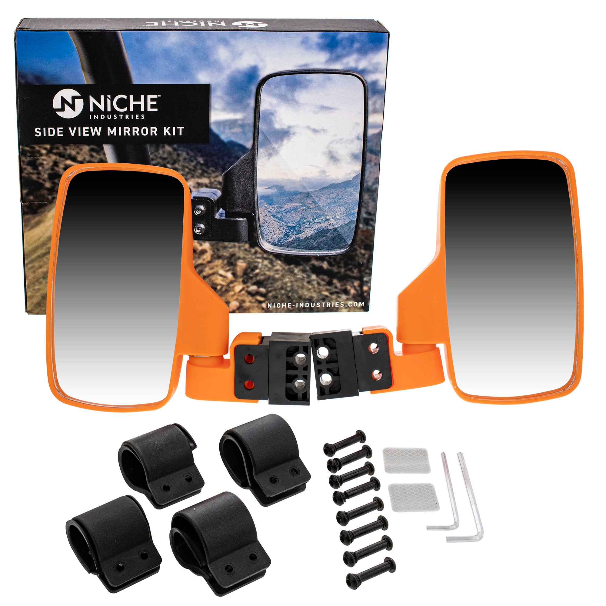 Orange Side View Mirror Set for zOTHER YXZ1000R YXZ1000 Wolverine Viking 519-KMI2240R NICHE 519-KMI2240R
