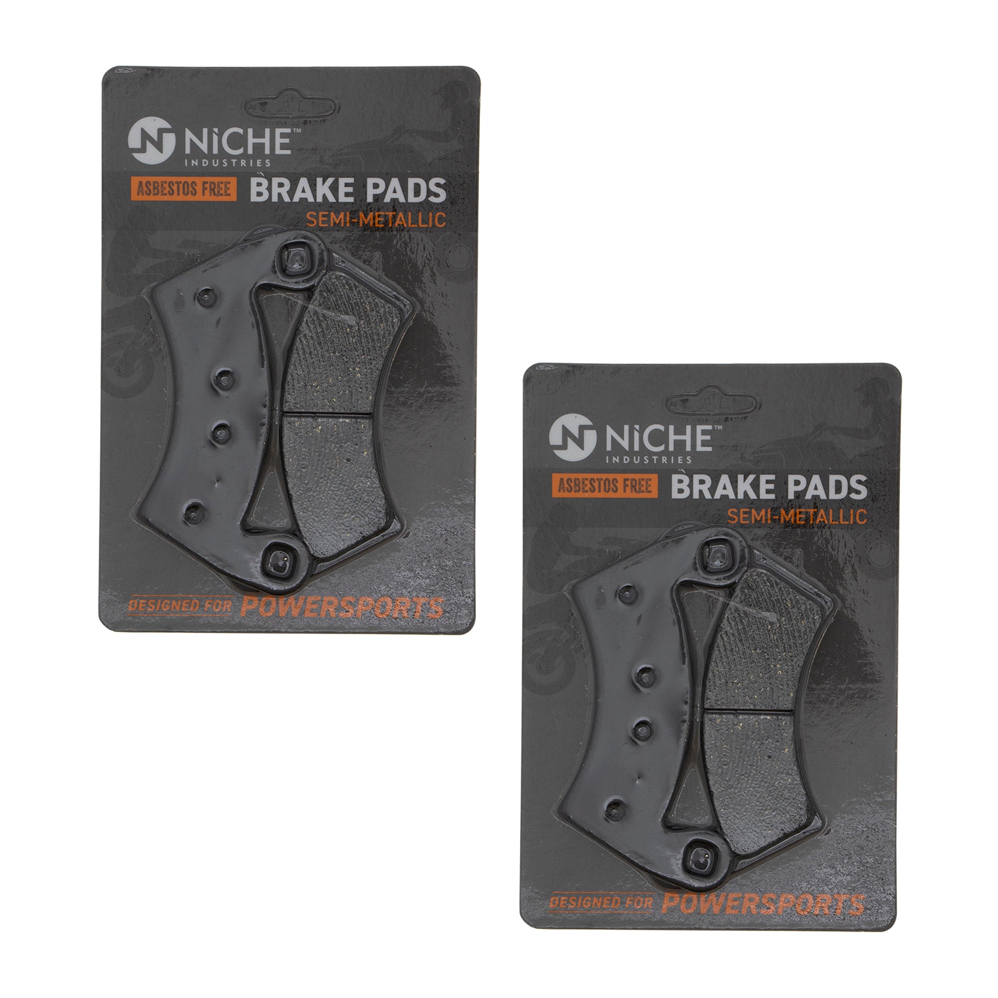 Front Semi-Metallic Brake Pad Set 2-Pack for Polaris GEM RZR Ranger 2205949 2203747 NICHE 519-KPA2226D