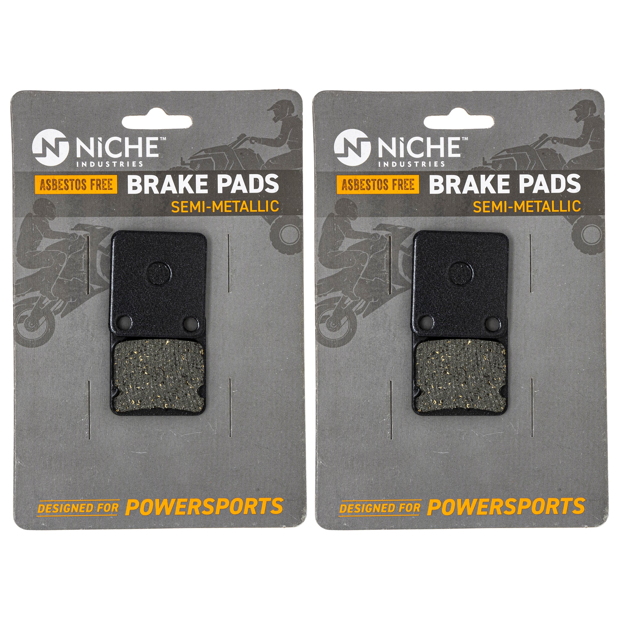 Front Semi-Metallic Brake Pad Set 2-Pack for zOTHER Yamaha Suzuki Polaris Kawasaki NICHE 519-KPA2232D