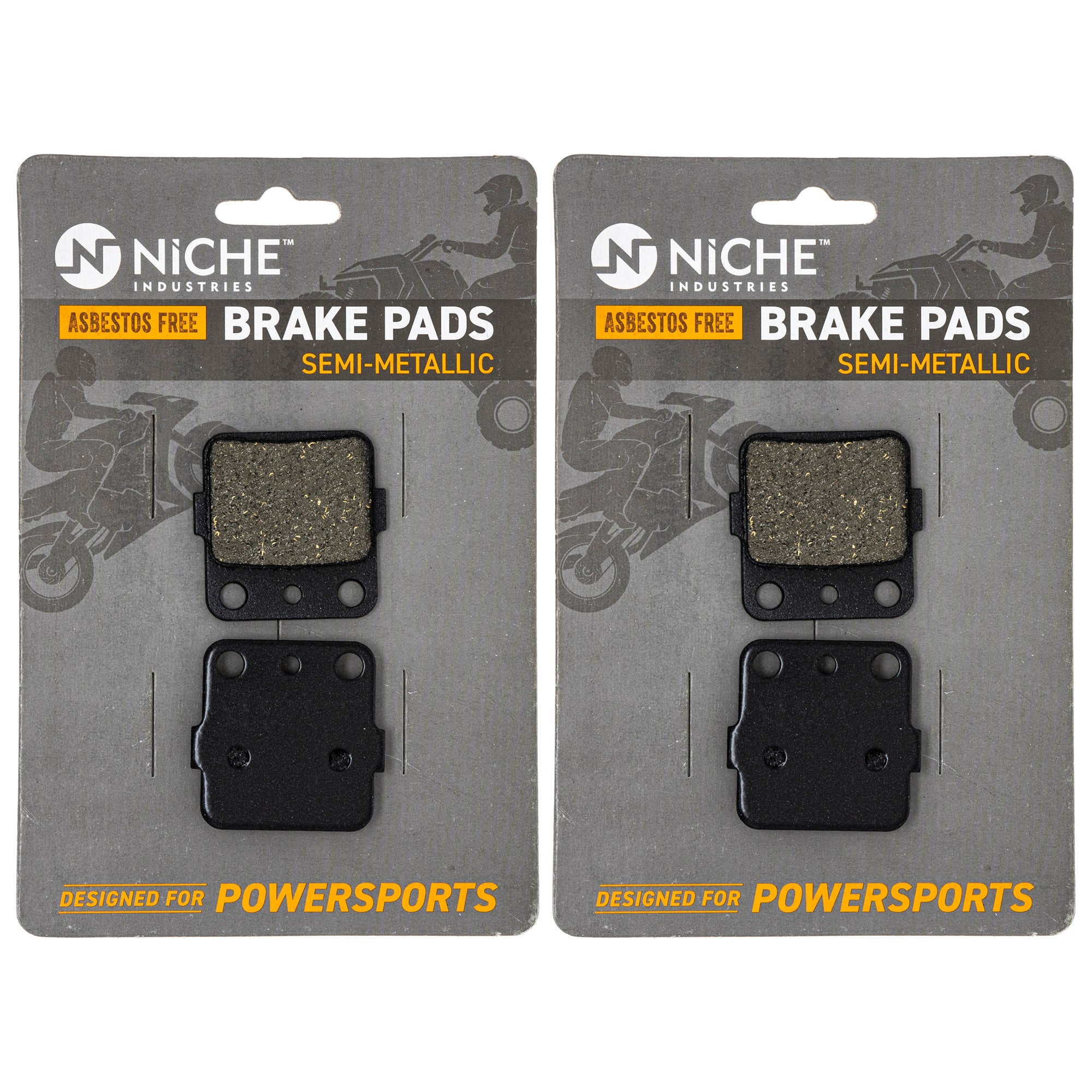 Front Semi-Metallic Brake Pad Set 2-Pack for zOTHER Yamaha Suzuki Kawasaki Honda Arctic NICHE 519-KPA2235D