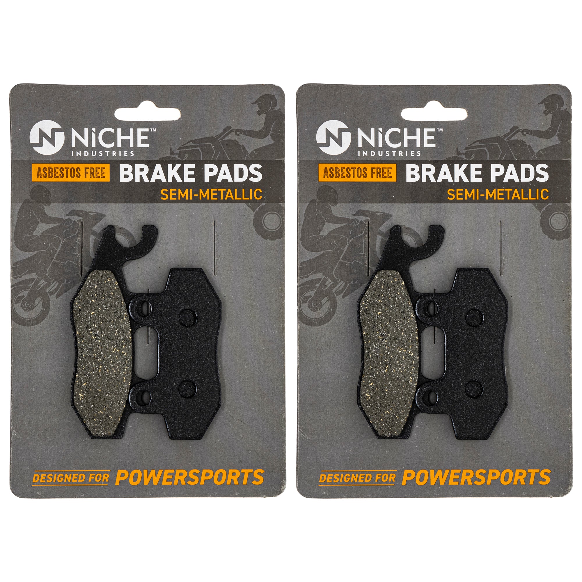 Front Rear Right Semi-Metallic Brake Set 2-Pack for zOTHER Yamaha Suzuki Kawasaki BRP NICHE 519-KPA2236D