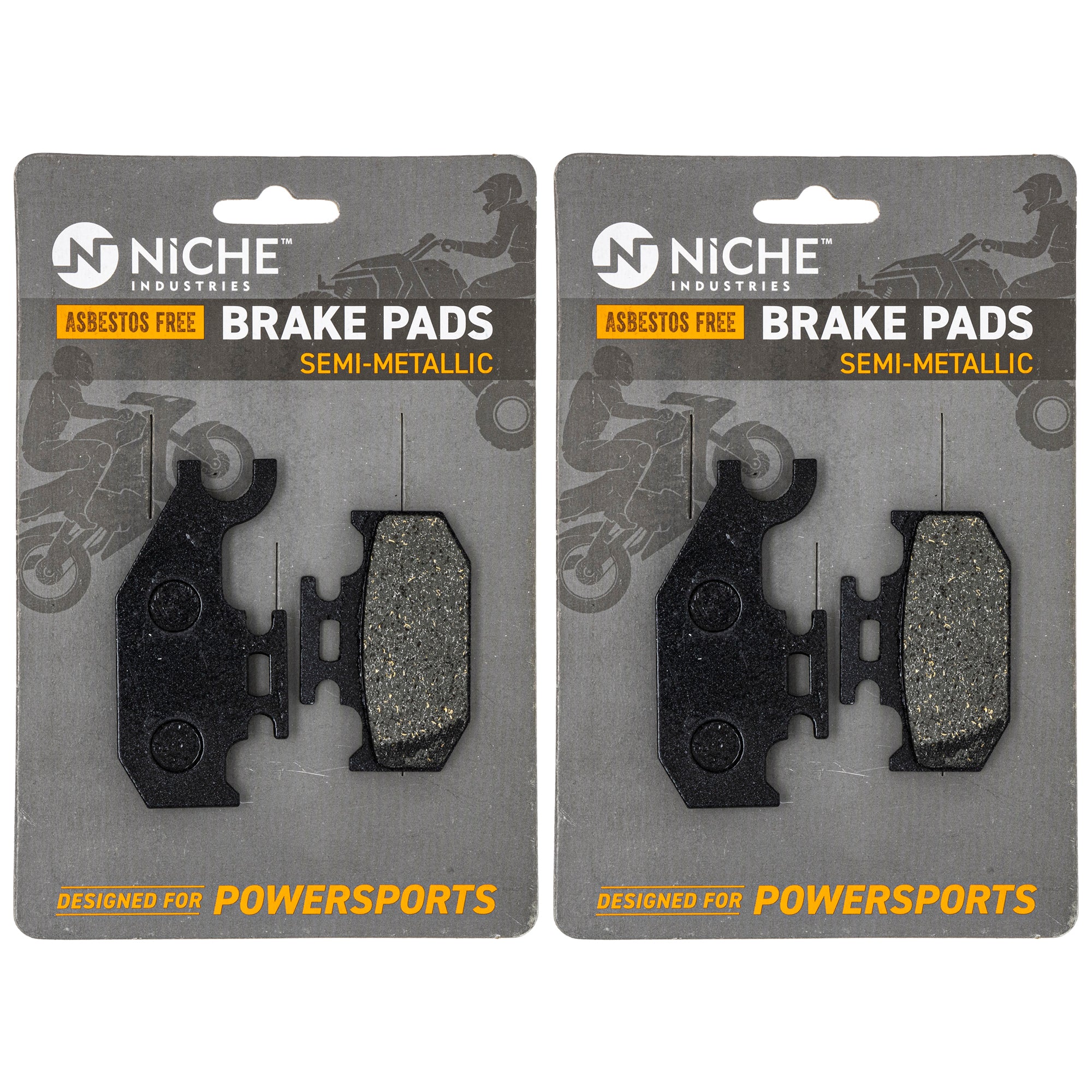 Front Left Rear Semi-Metallic Brake Pad Set 2-Pack for zOTHER Yamaha BRP Can-Am Ski-Doo NICHE 519-KPA2243D