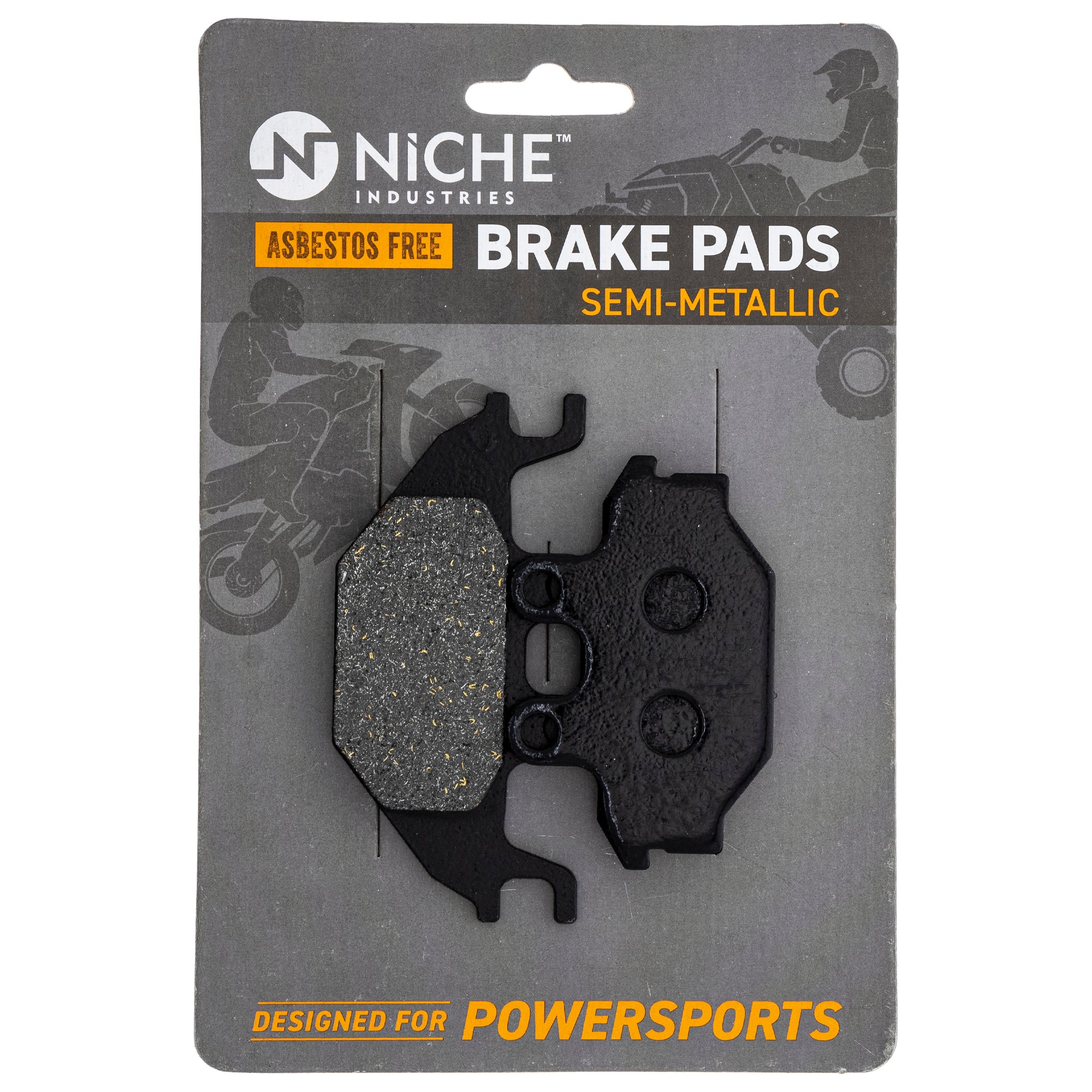 Semi-Metallic Brake Pads for Kawasaki Indian BRP Can-Am Ski-Doo Sea-Doo Arctic Cat Textron NICHE 519-KPA2253D