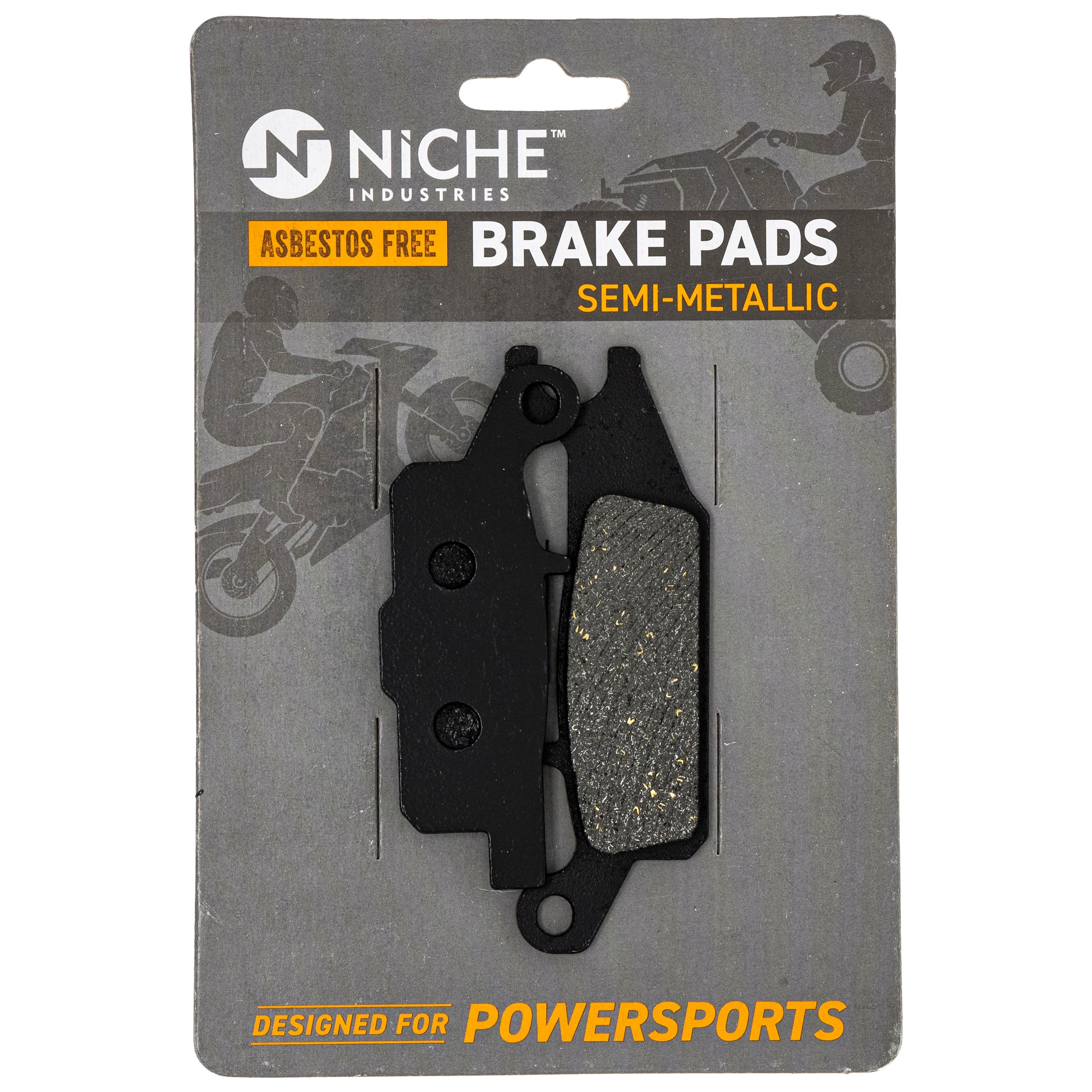 Semi-Metallic Brake Pads for Yamaha Raptor Kodiak Grizzly 3B4-W0045-00-00 4D3-W0045-00-00 NICHE 519-KPA2250D