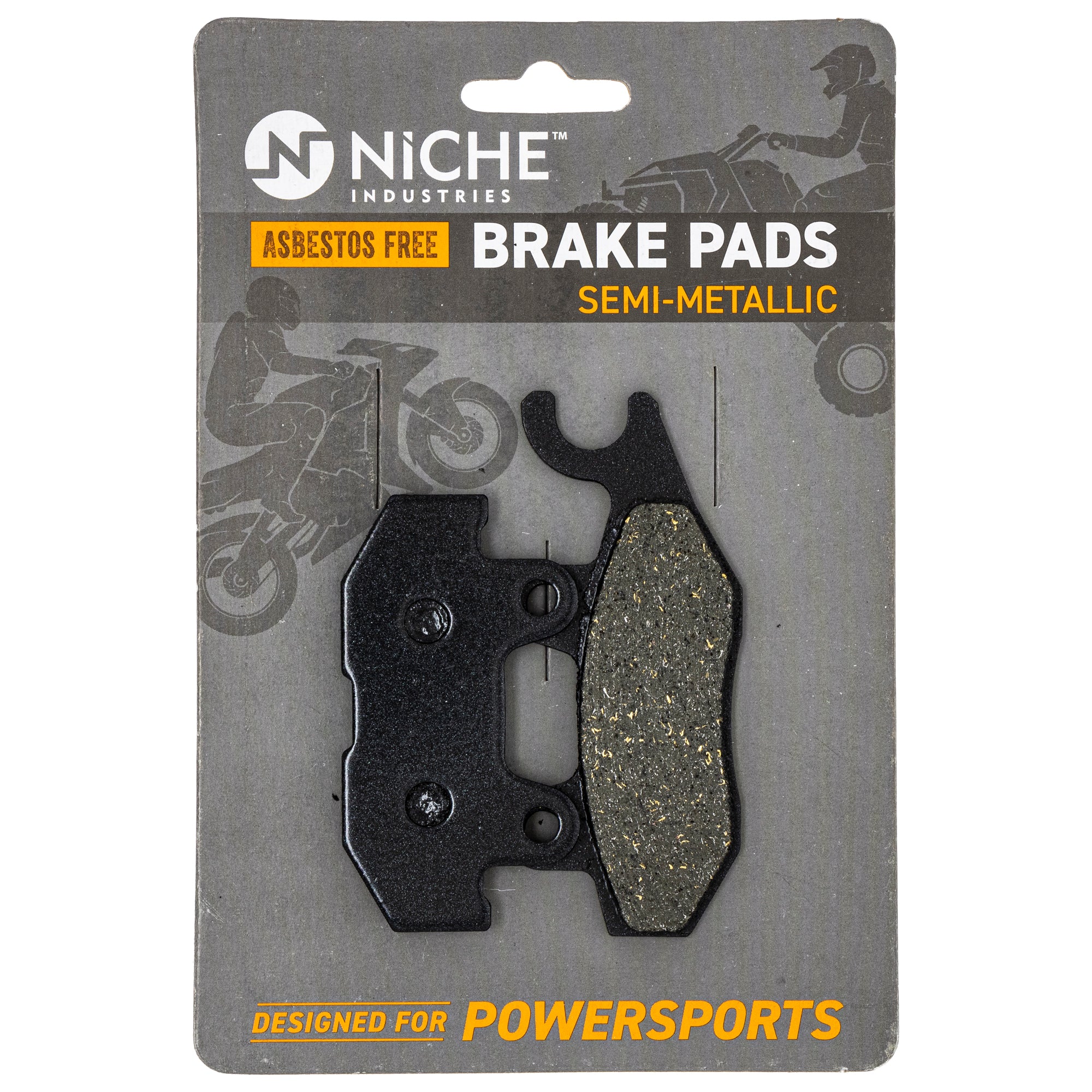 Semi-Metallic Brake Pads for zOTHER Yamaha Wolverine Viking 1XD-25806-00-00 NICHE 519-KPA2273D