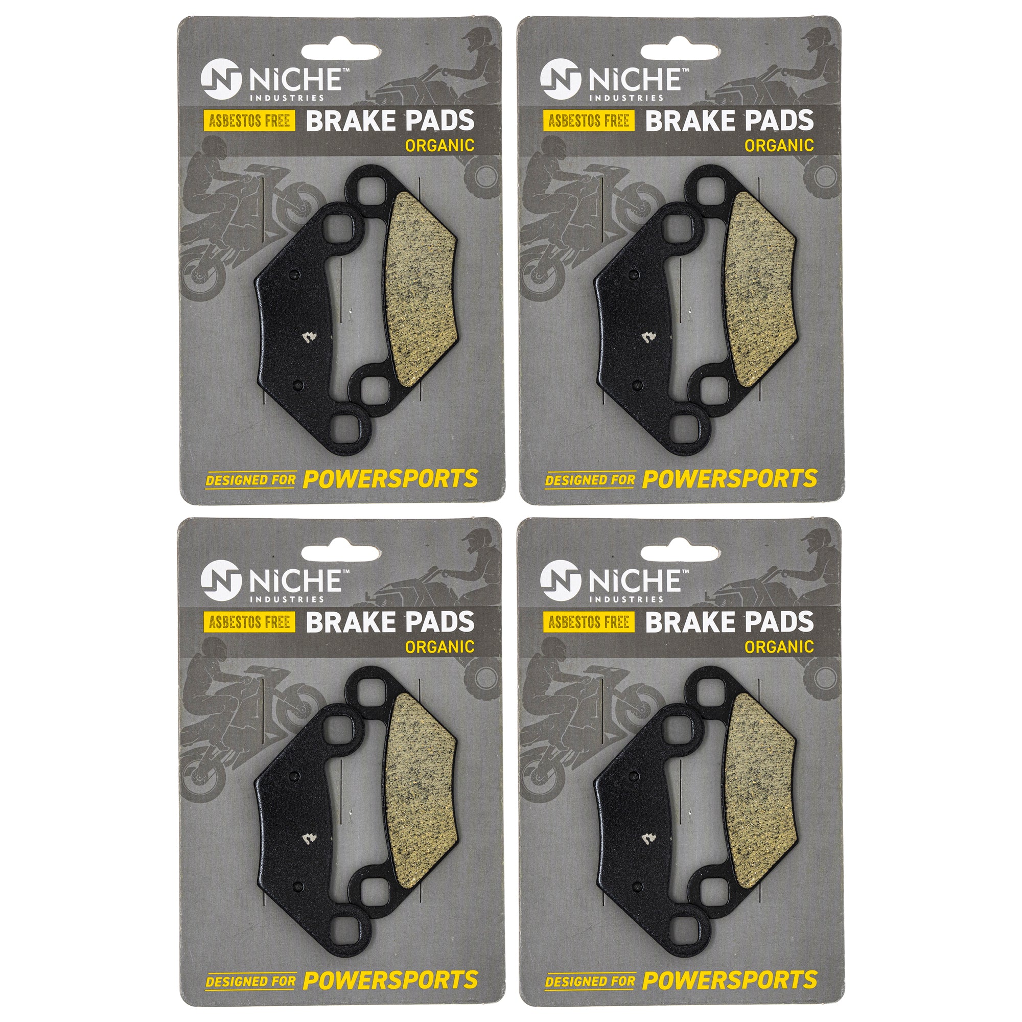 Brake Pad Set (Front & Rear) 4-Pack for Polaris Sportsman 2203628 2204088 2205606 1911279 NICHE 519-KPA2276D