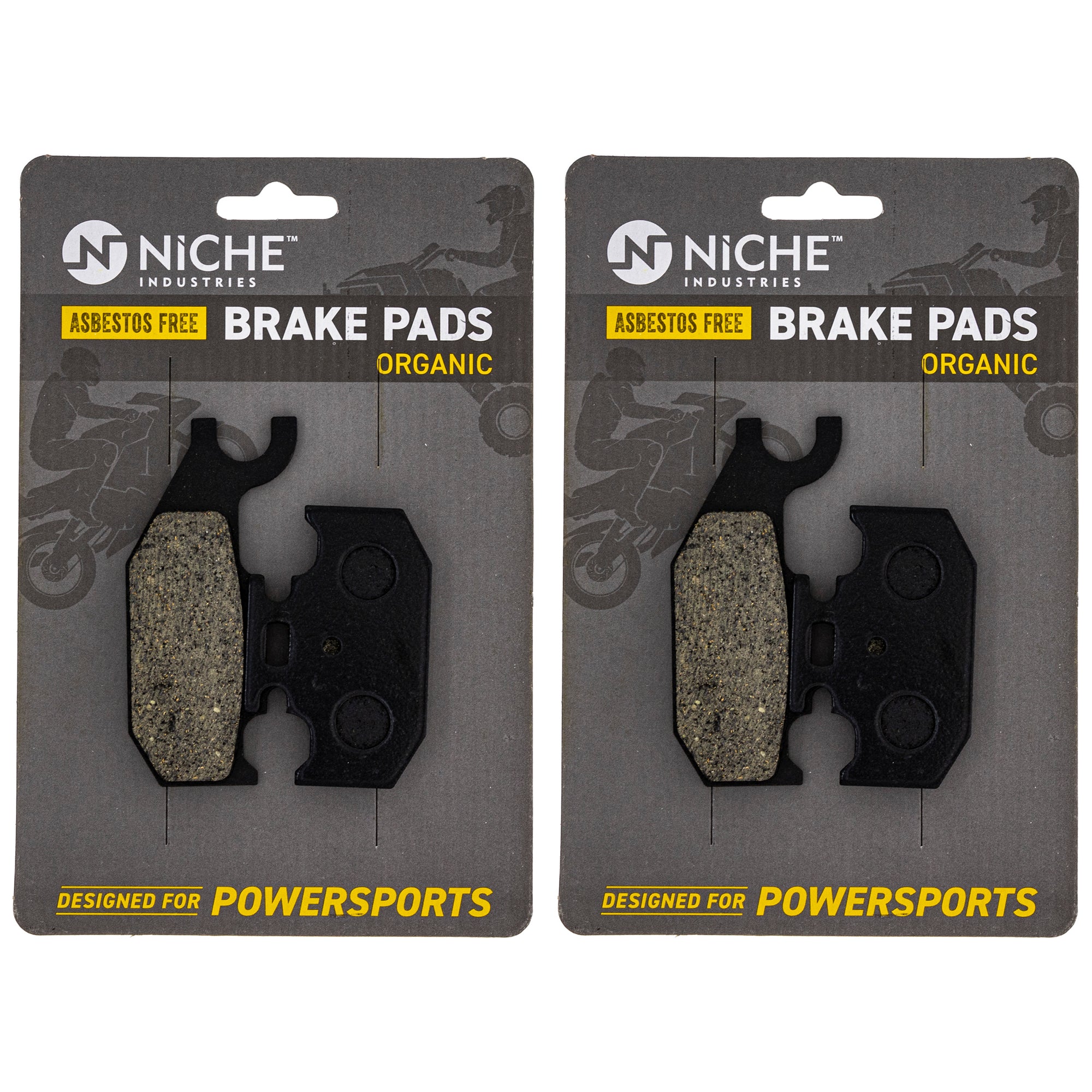 Front Right Rear Organic Brake Pad Set 2-Pack for Suzuki BRP Can-Am Ski-Doo Sea-Doo NICHE 519-KPA2296D