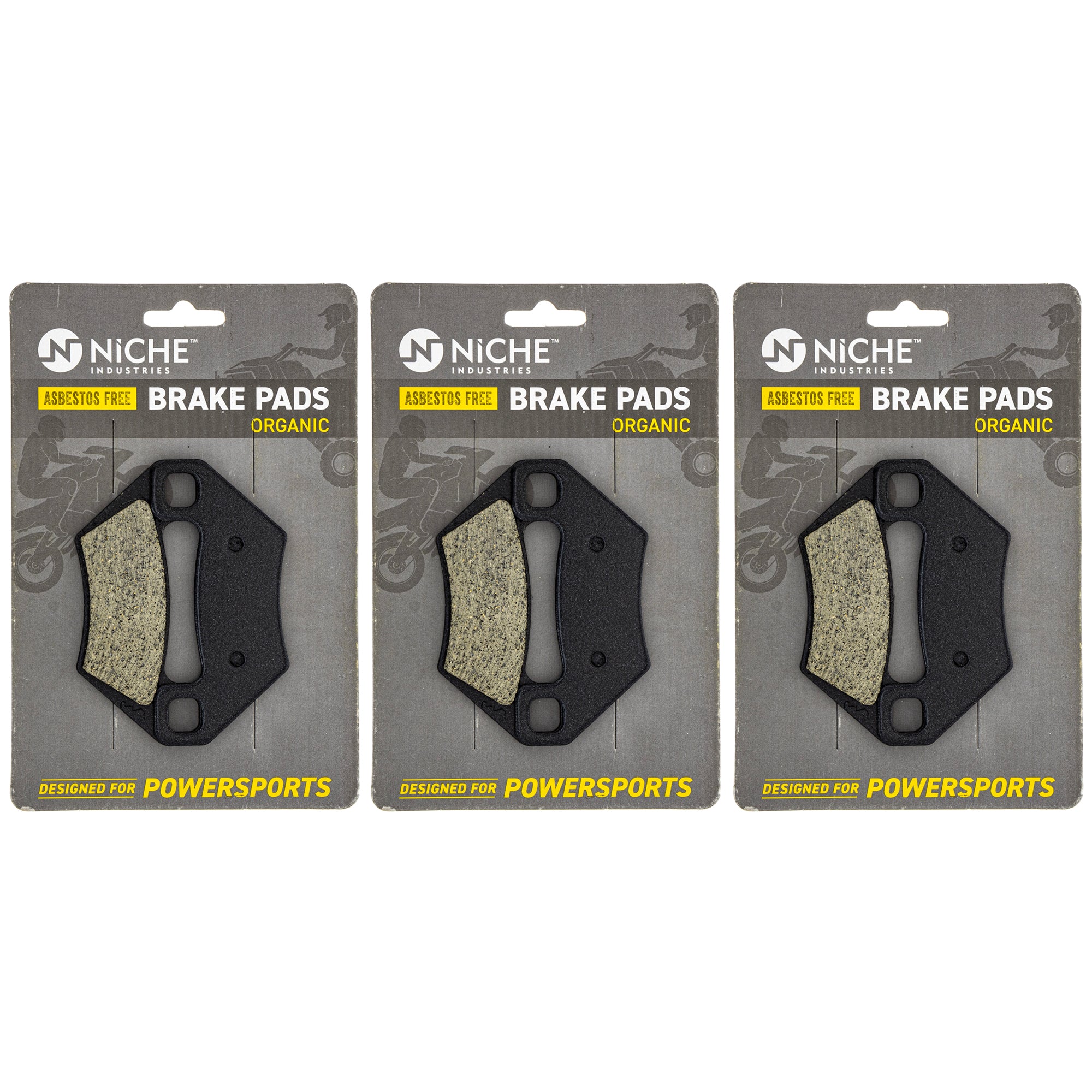 NICHE 519-KPA2205D Brake Pad Kit Front/Rear 3-Pack for Polaris Arctic
