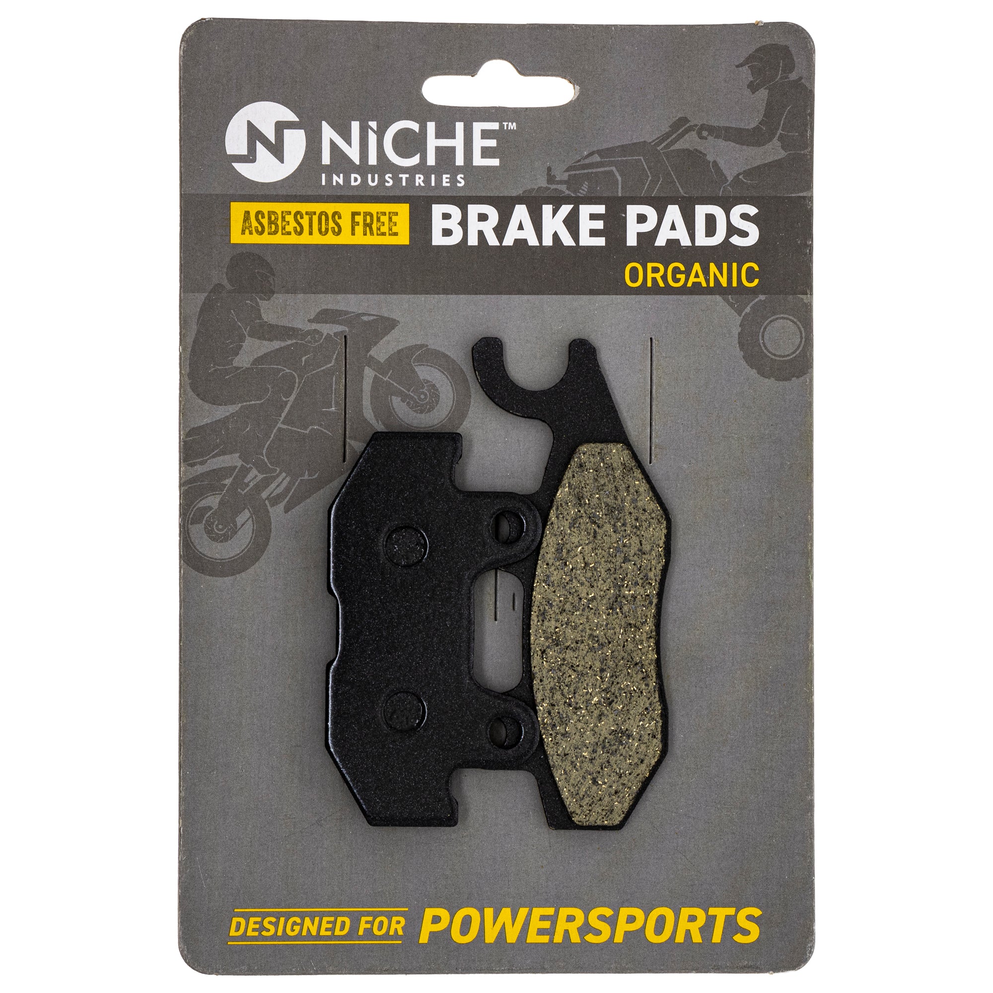 Rear Left Organic Brake Pad Set for zOTHER Yamaha Wolverine Viking 1XD-25806-00-00 NICHE 519-KPA2324D