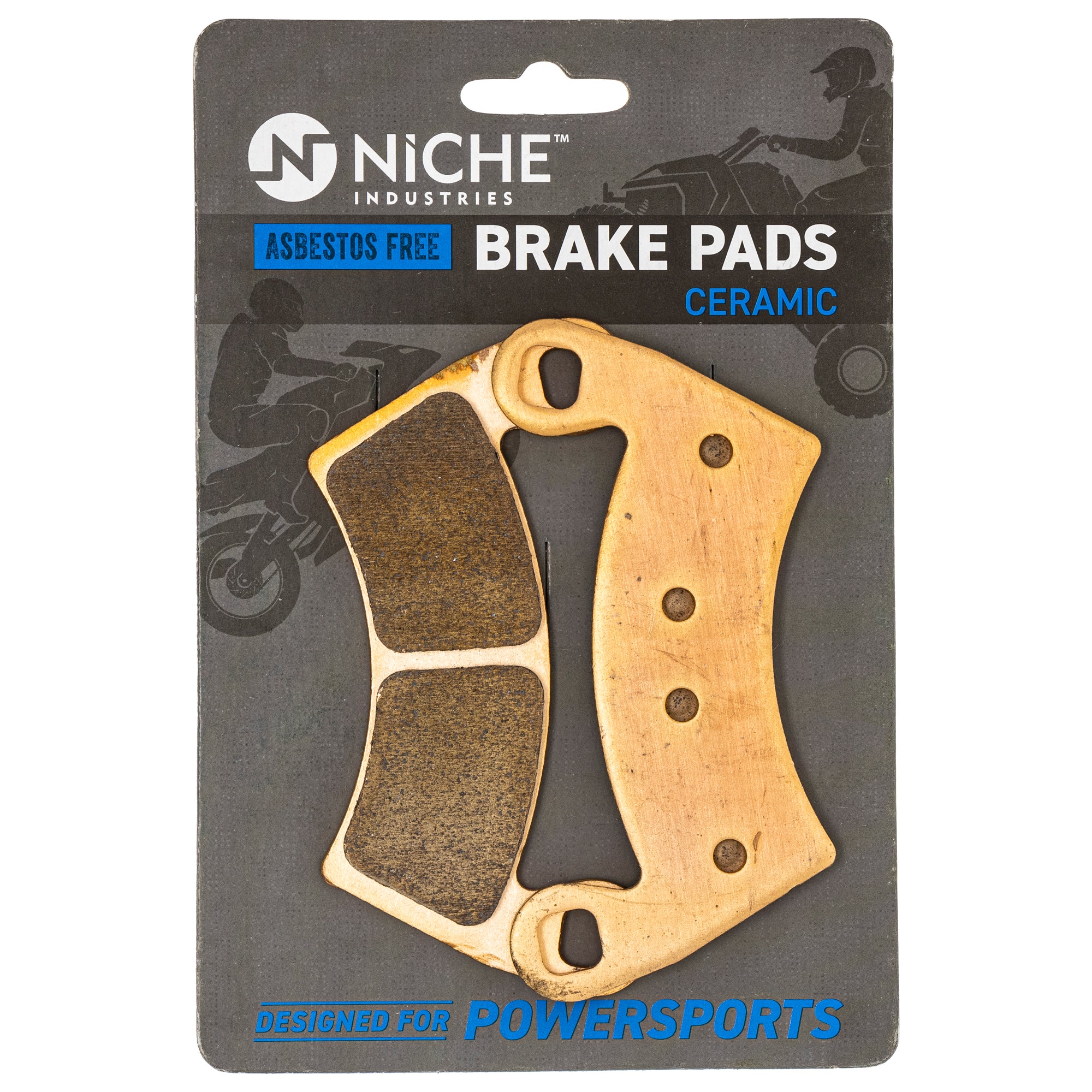 Ceramic Brake Pads for Polaris GEM RZR Ranger 2205949 2203747 1911228 NICHE 519-KPA2328D