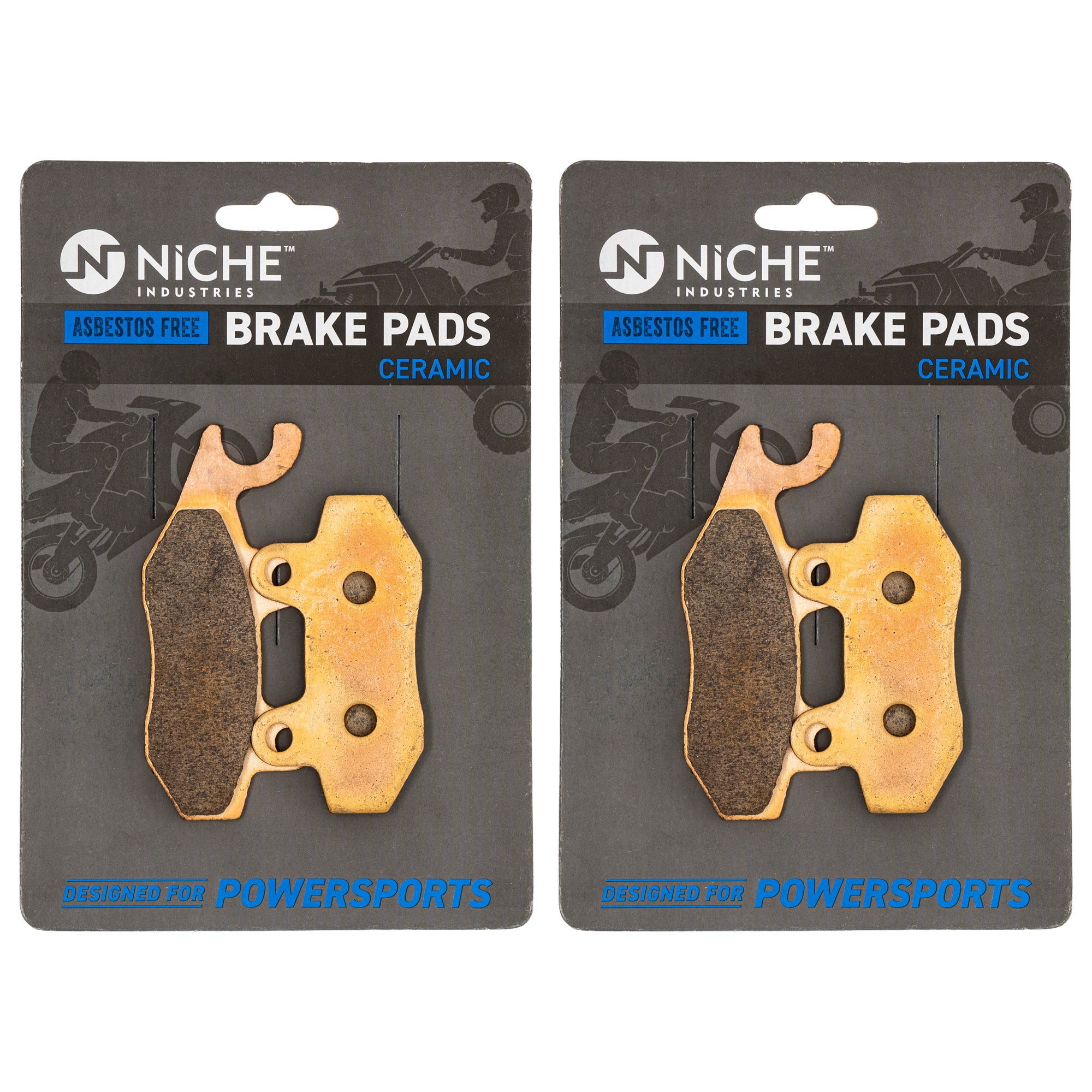 Rear Ceramic Brake Pad Set 2-Pack for zOTHER Yamaha Suzuki Kawasaki BRP Can-Am Ski-Doo NICHE 519-KPA2321D