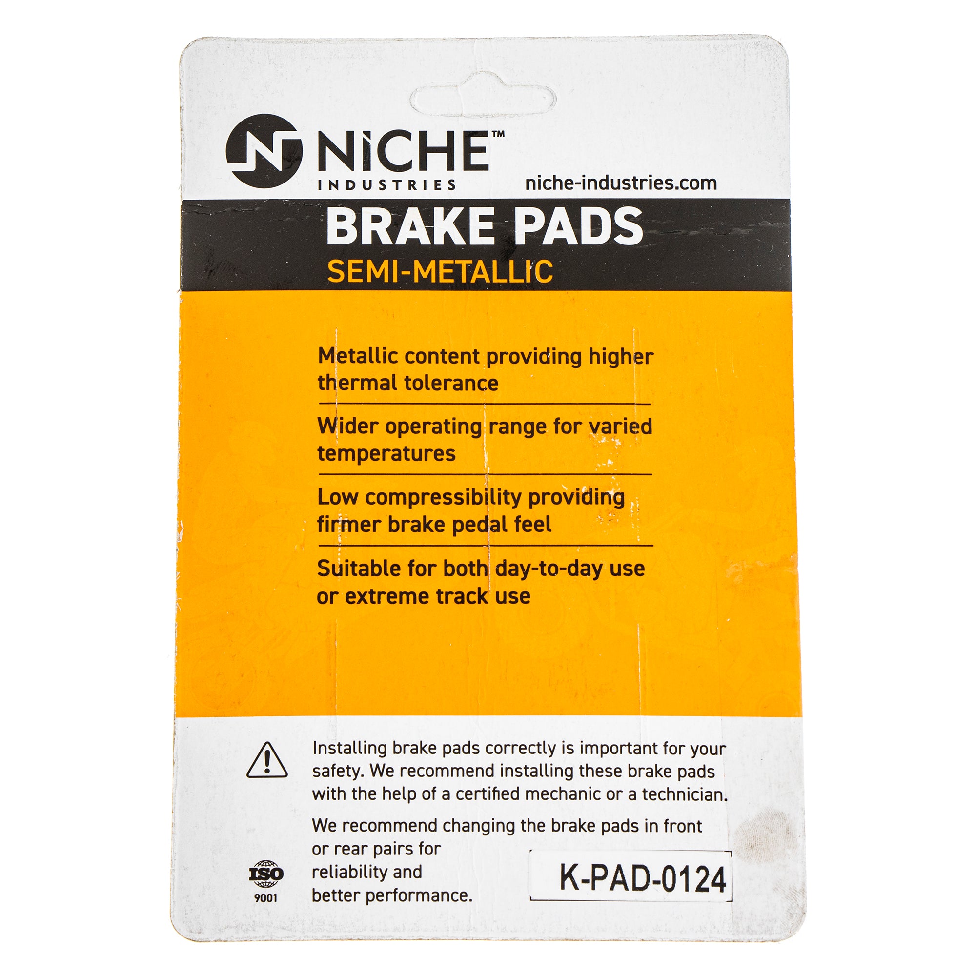 NICHE 519-KPA2346D Semi-Metallic Brake Pads for Honda Talon Pioneer