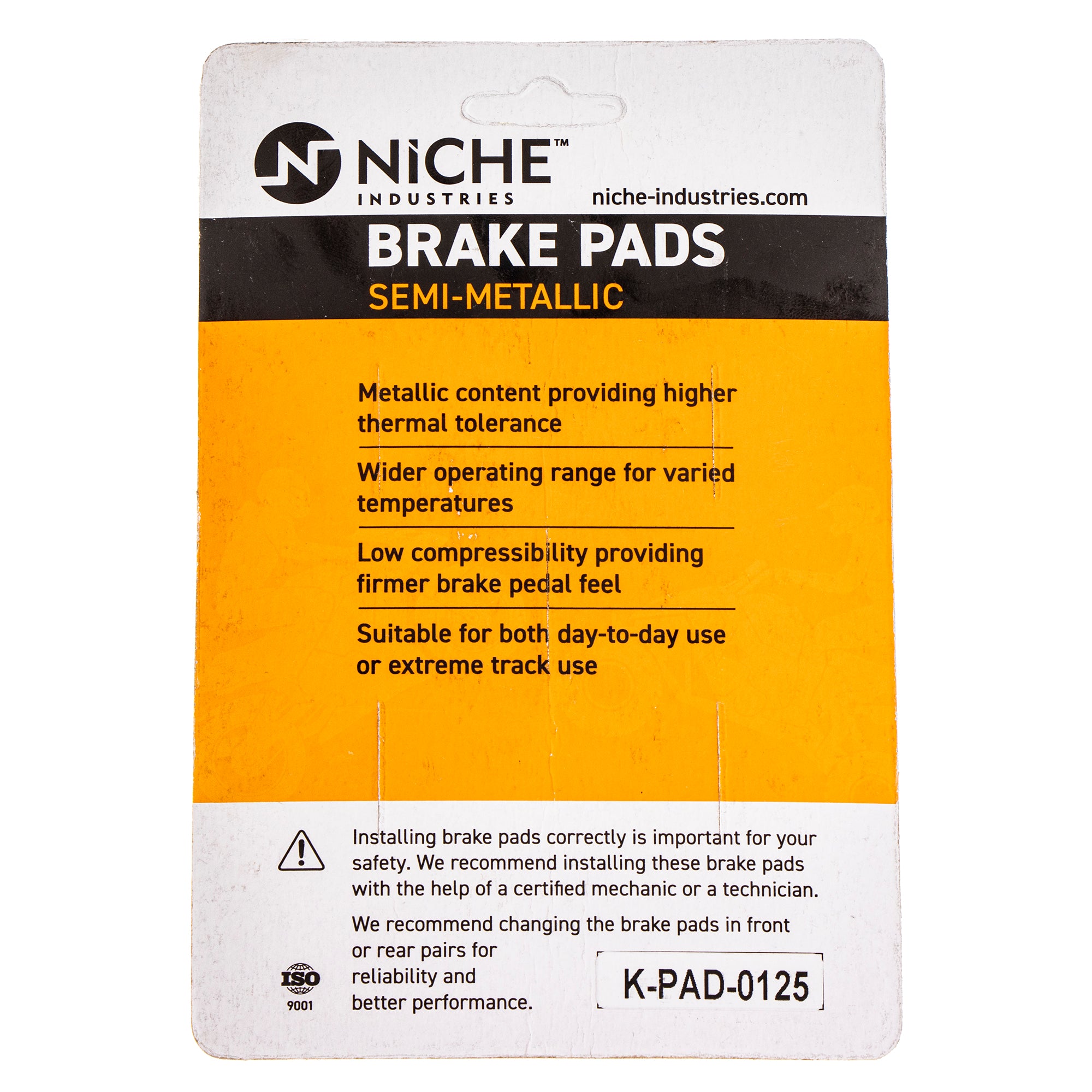 NICHE 519-KPA2347D Semi-Metallic Brake Pads for Honda Talon Pioneer