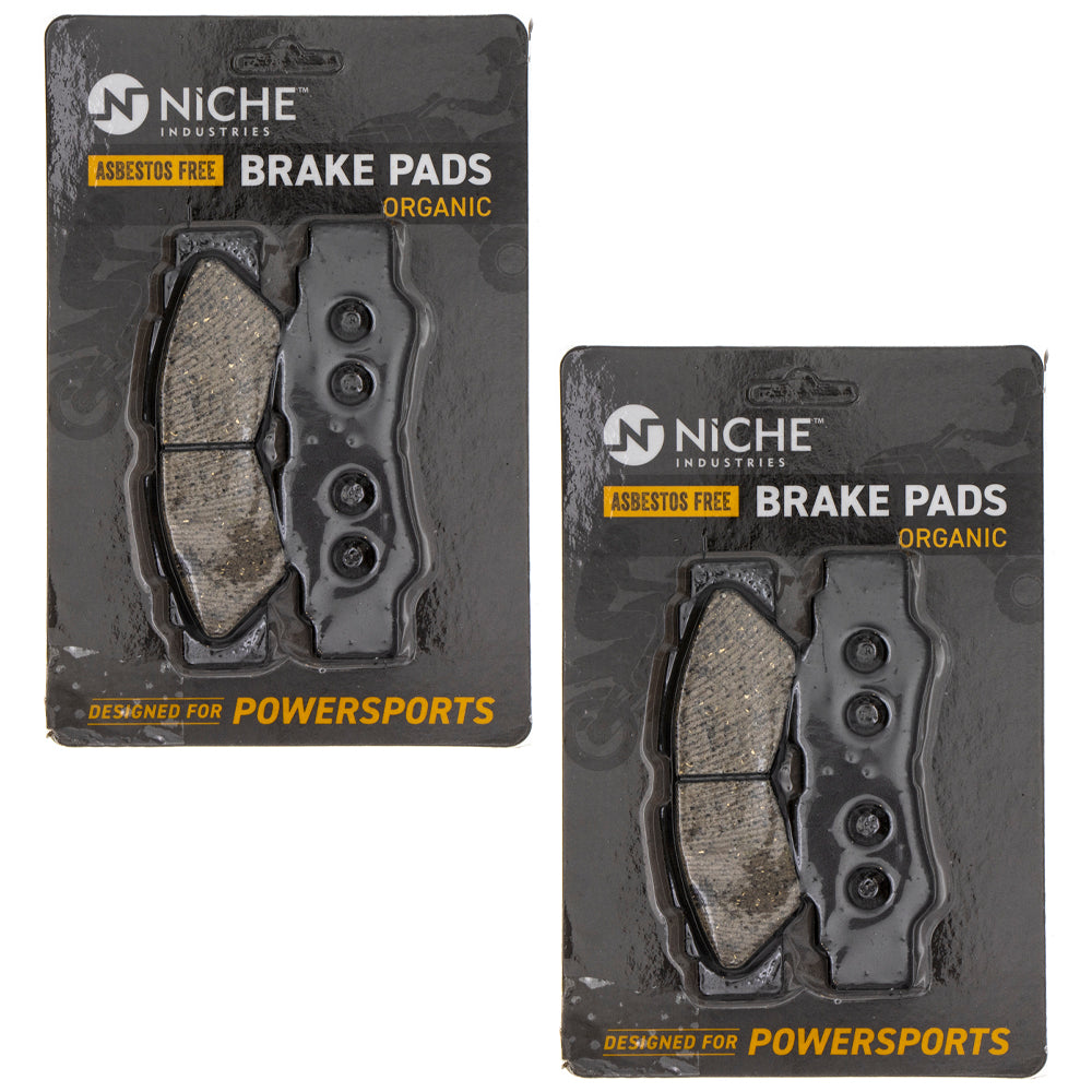 Rear Left Right Organic Brake Pad Set 2-Pack for Yamaha YXZ1000R YXZ1000 Wolverine NICHE 519-KPA2366D