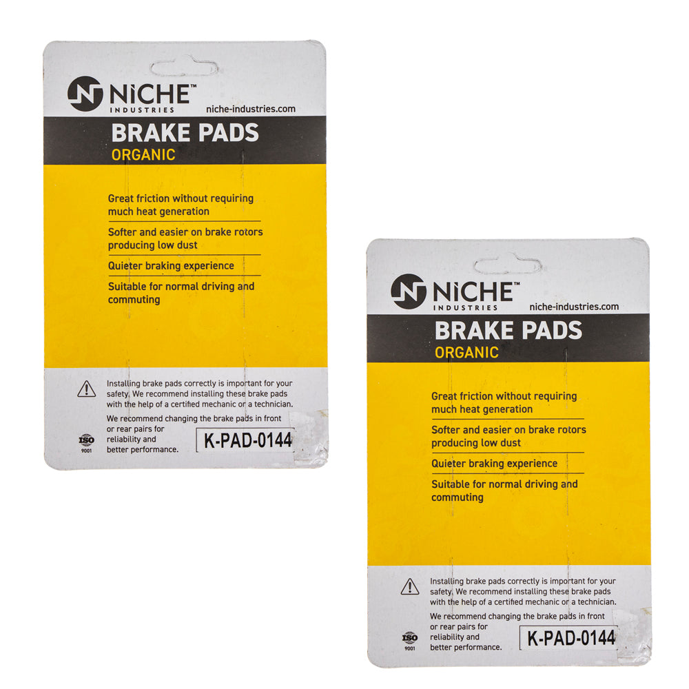 NICHE 519-KPA2366D Brake Pad Set 2-Pack for Yamaha YXZ1000R YXZ1000