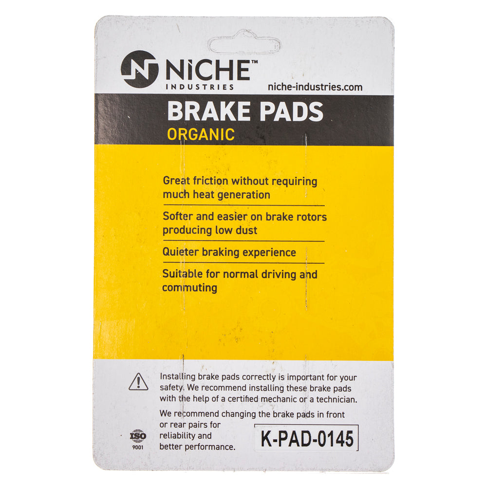 NICHE 519-KPA2367D Organic Brake Pads for zOTHER Yamaha YXZ1000R