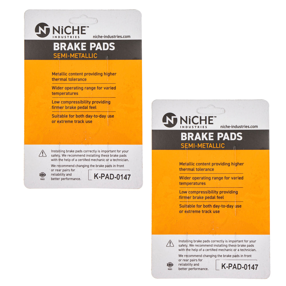 NICHE 519-KPA2369D Brake Pad Set 2-Pack for zOTHER Yamaha Suzuki