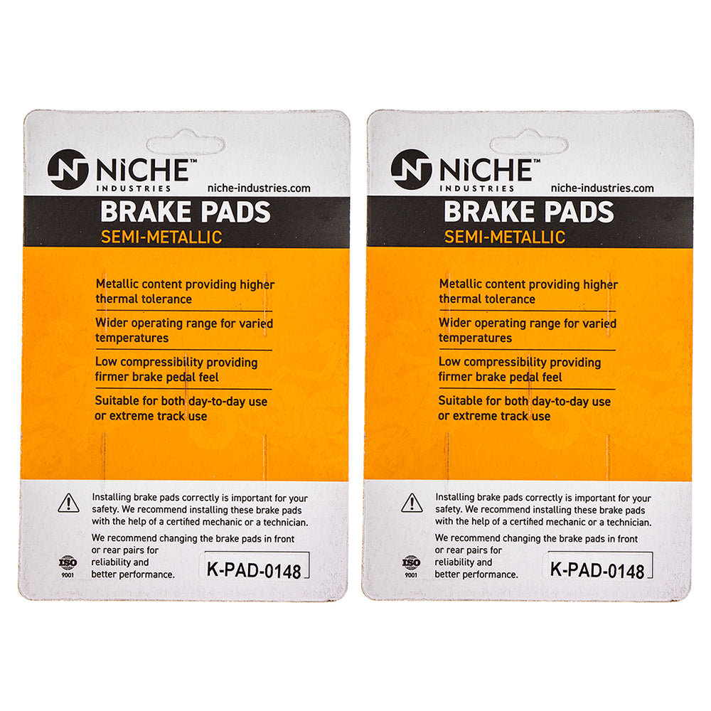 NICHE 519-KPA2360D Brake Pad Set 2-Pack for zOTHER Suzuki Kawasaki