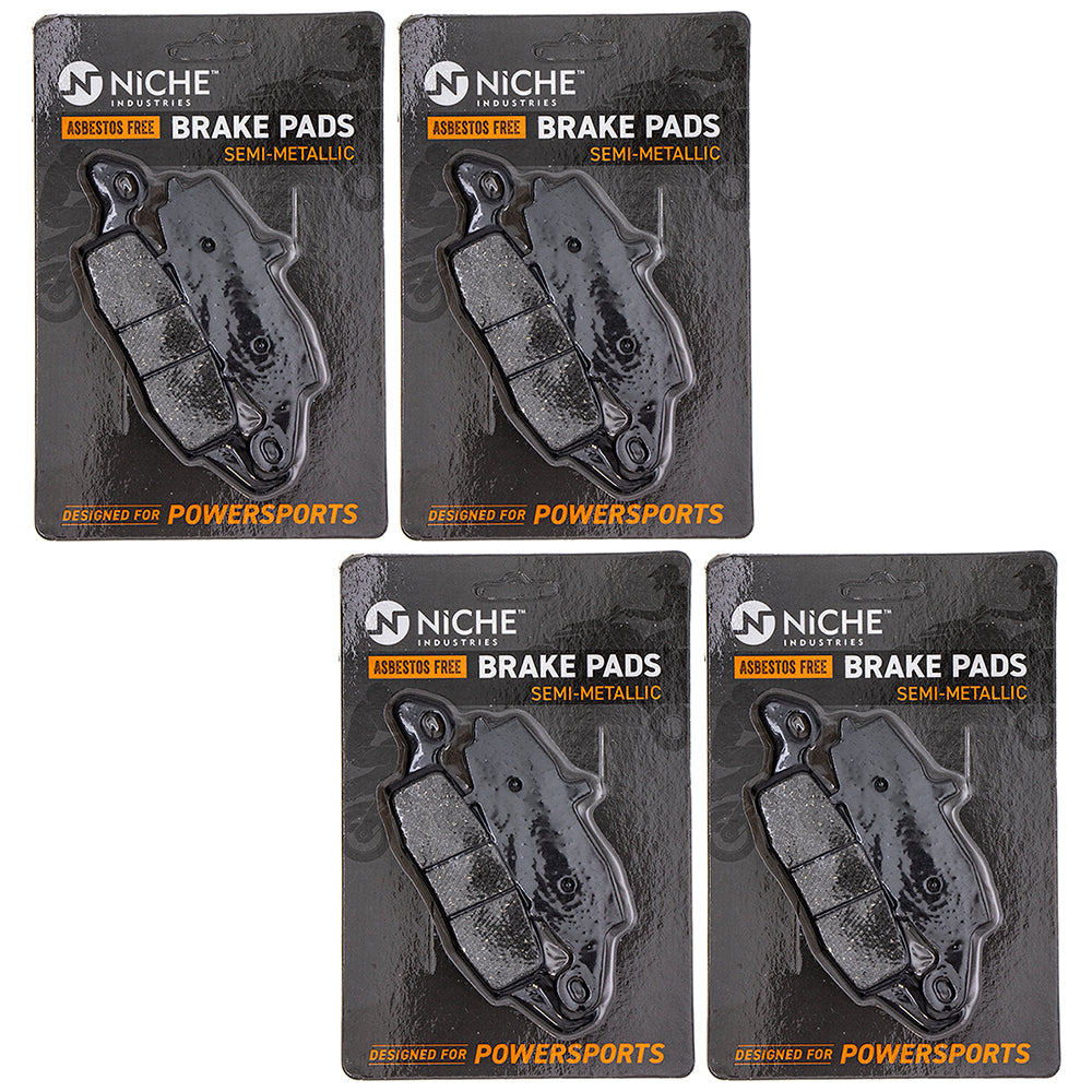 Semi-Metallic Brake Pad Set (Front & Rear) 4-Pack for zOTHER Suzuki Kawasaki ZR7S Z750S NICHE 519-KPA2360D