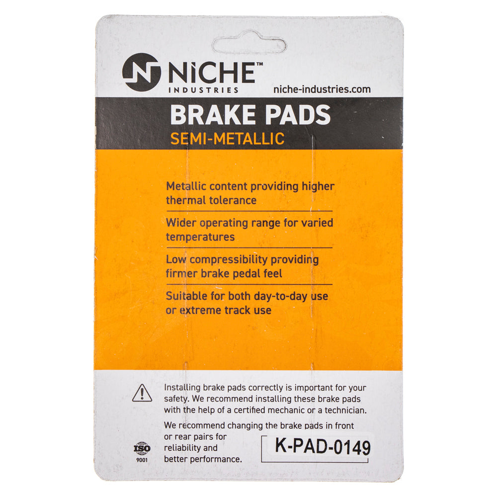 NICHE 519-KPA2361D Semi-Metallic Brake Pads for zOTHER Yamaha Suzuki