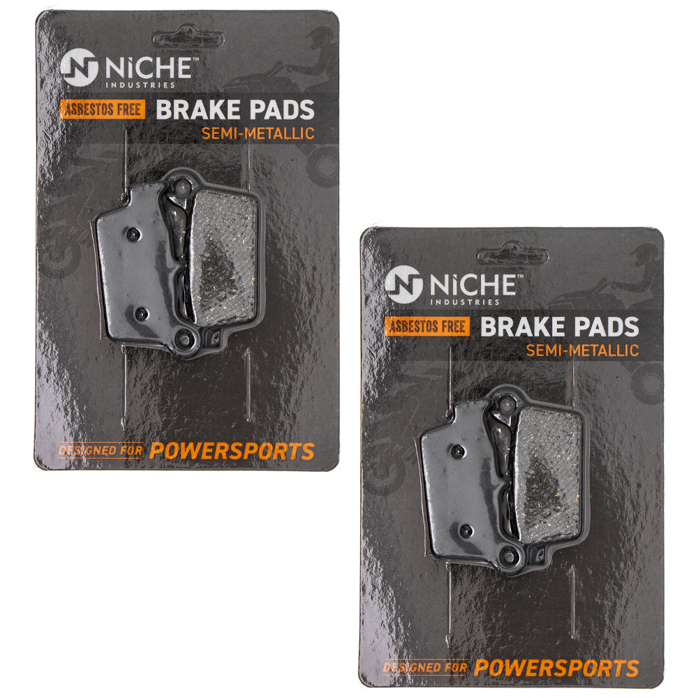 Semi-Metallic Brake Pad Set (Front & Rear) 2-Pack for zOTHER Yamaha Suzuki Kawasaki NICHE 519-KPA2361D