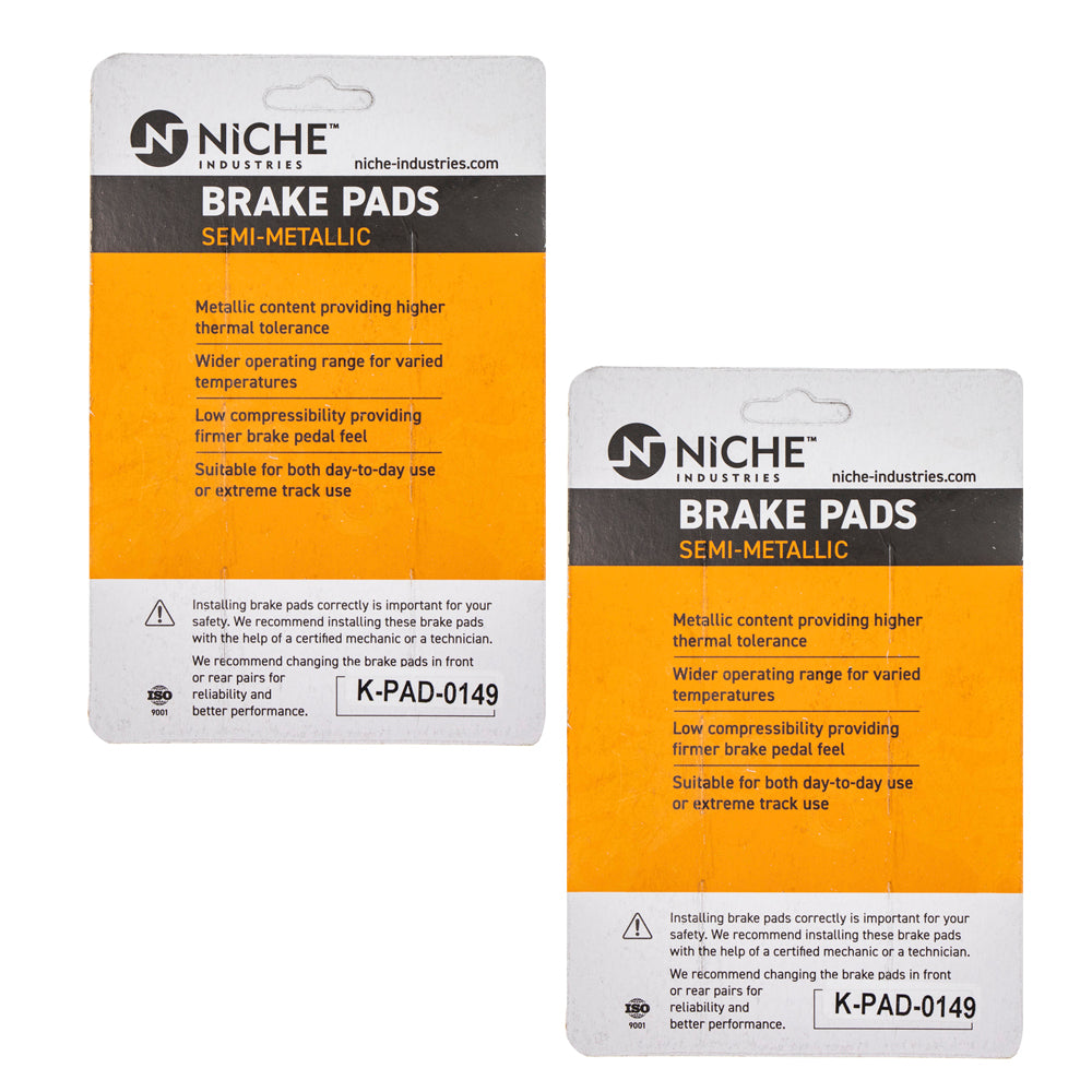 NICHE 519-KPA2361D Brake Pad Set 2-Pack for zOTHER Yamaha Suzuki