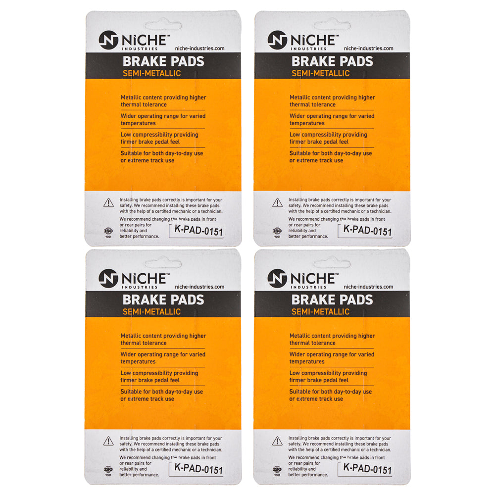 NICHE 519-KPA2373D Brake Pad Set 4-Pack for zOTHER KTM Harley