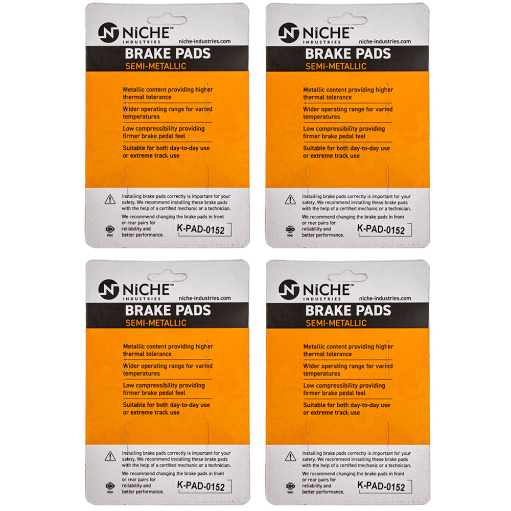 NICHE 519-KPA2374D Brake Pad Set 4-Pack for zOTHER Victory Polaris