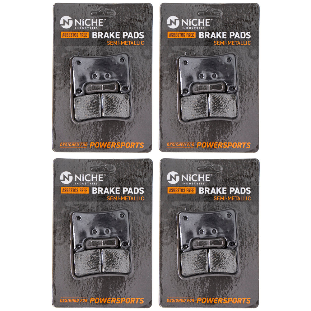 Front Semi-Metallic Brake Pad Set 4-Pack for zOTHER Suzuki Kawasaki Z900RS Z1000 Vstrom NICHE 519-KPA2378D