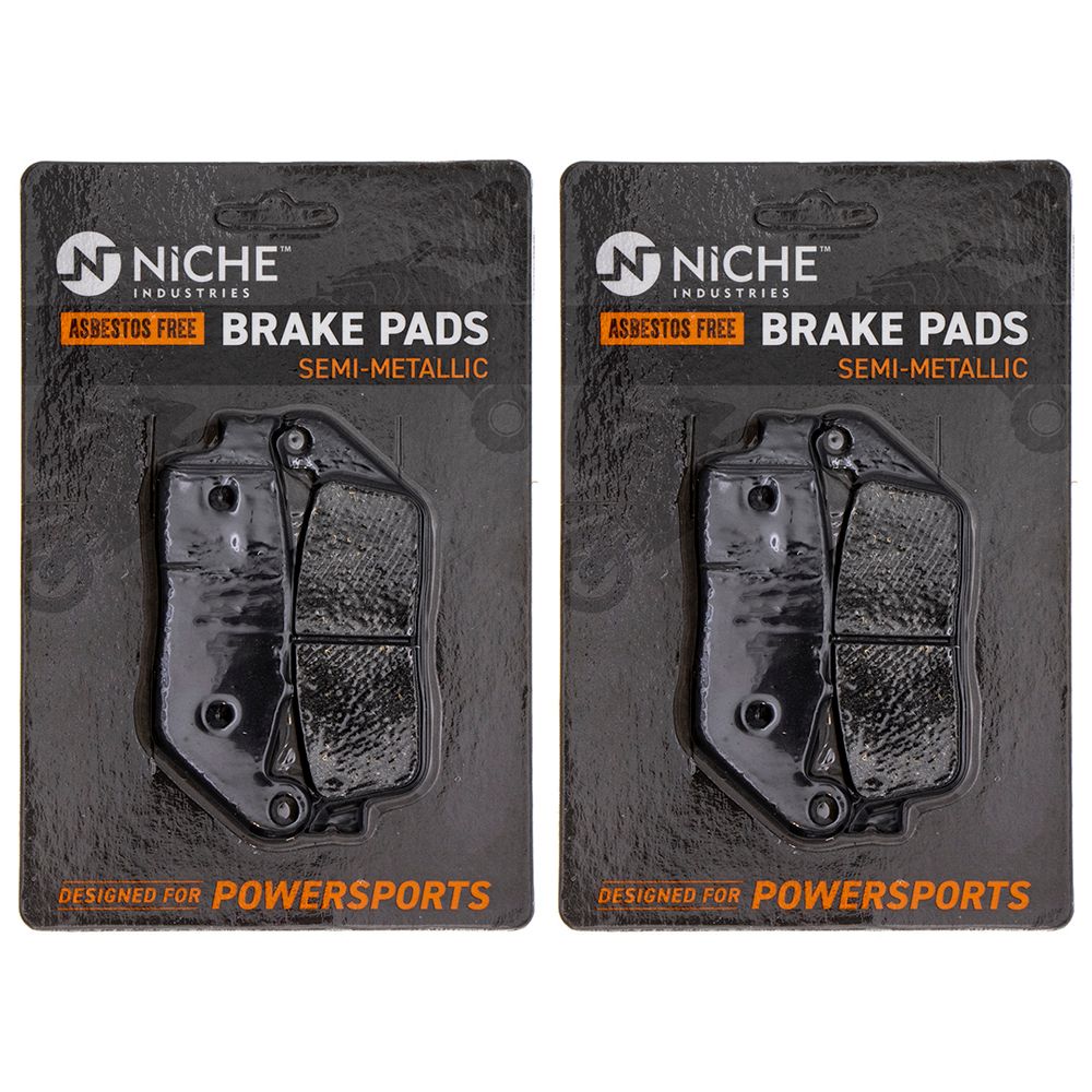 Semi-Metallic Brake Pad Set (Front & Rear) 2-Pack for zOTHER Victory Triumph Suzuki Honda NICHE 519-KPA2379D