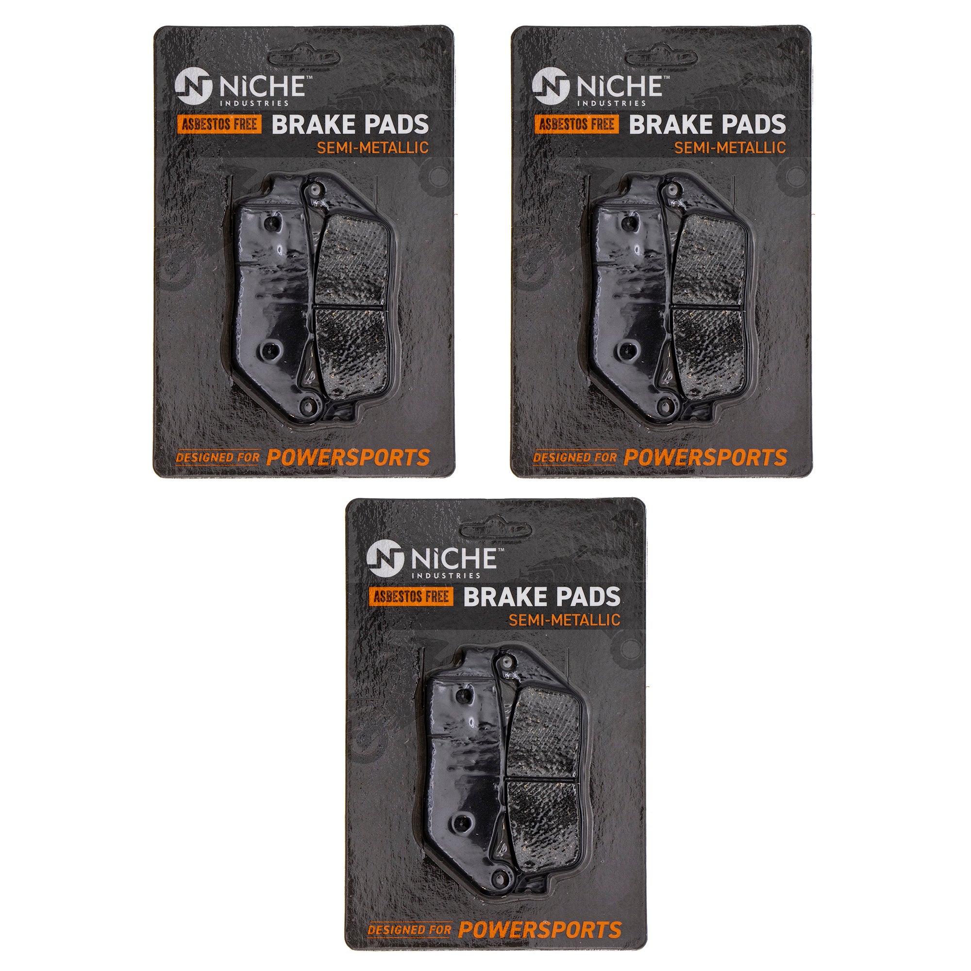 Complete Semi-Metallic Brake Pad Set 3-Pack for zOTHER Victory Triumph Suzuki Honda BMW NICHE 519-KPA2379D