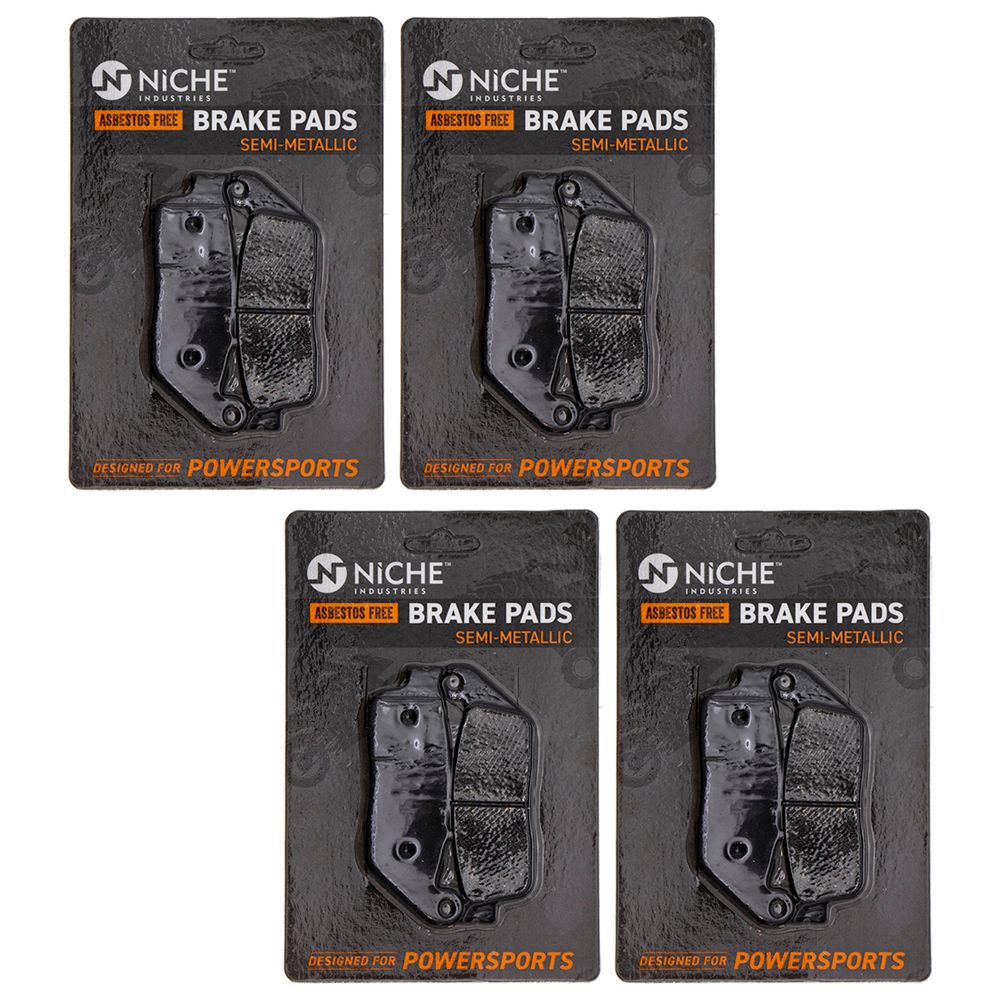 Semi-Metallic Brake Pad Set (Front & Rear) 4-Pack for zOTHER Victory Triumph Suzuki Honda NICHE 519-KPA2379D