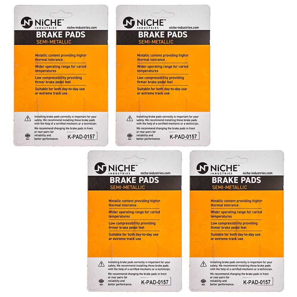 NICHE 519-KPA2379D Brake Pad Set 4-Pack for zOTHER Victory Triumph