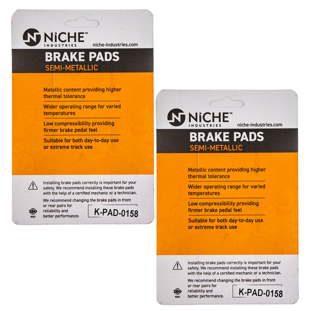 NICHE 519-KPA2370D Brake Pad Set 2-Pack for zOTHER Yamaha Suzuki