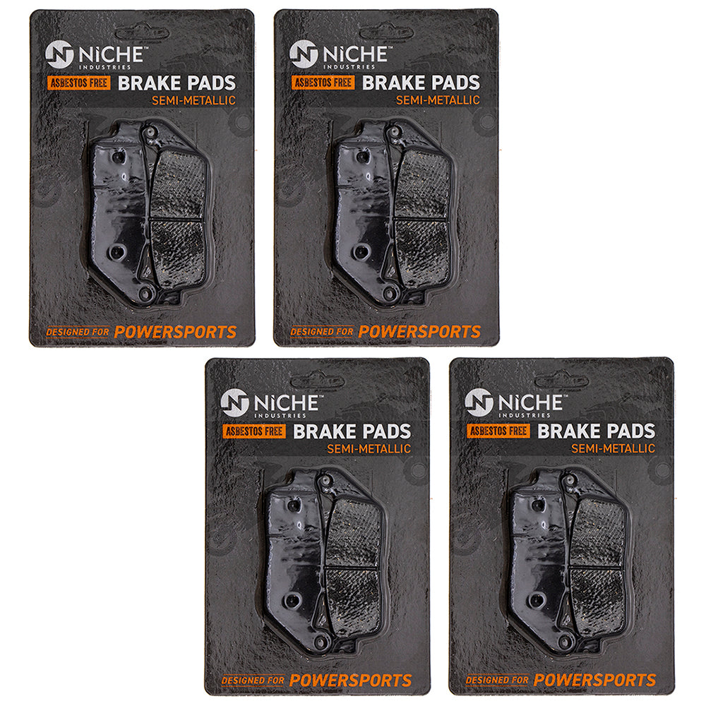 Rear Brake Pads Kit Semi-Metallic 4-Pack for zOTHER Yamaha Suzuki Kawasaki Honda Z1000 NICHE 519-KPA2370D