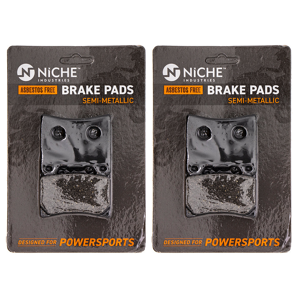 Semi-Metallic Brake Pad Set (Front & Rear) 2-Pack for zOTHER Yamaha YZF750R YZF600R NICHE 519-KPA2371D