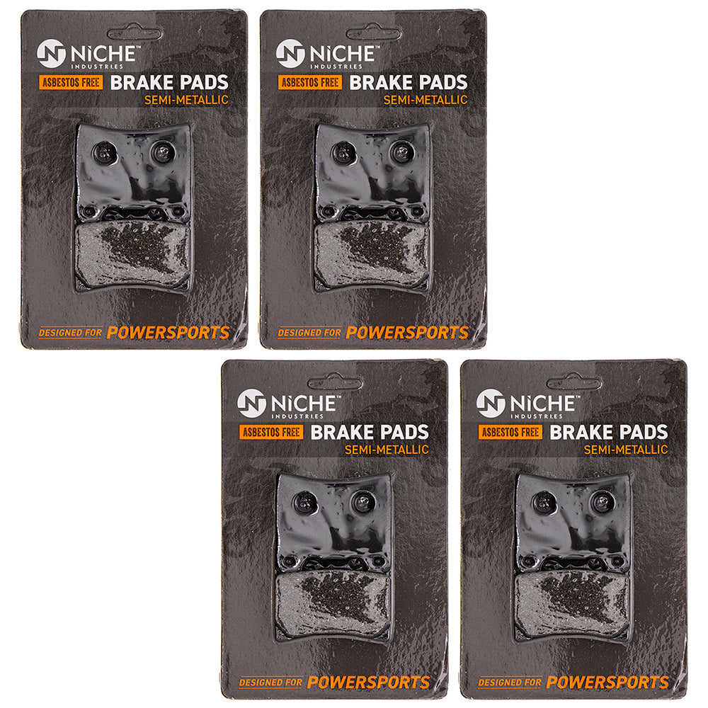 Semi-Metallic Brake Pad Set (Front & Rear) 4-Pack for zOTHER Yamaha YZF750R YZF600R NICHE 519-KPA2371D