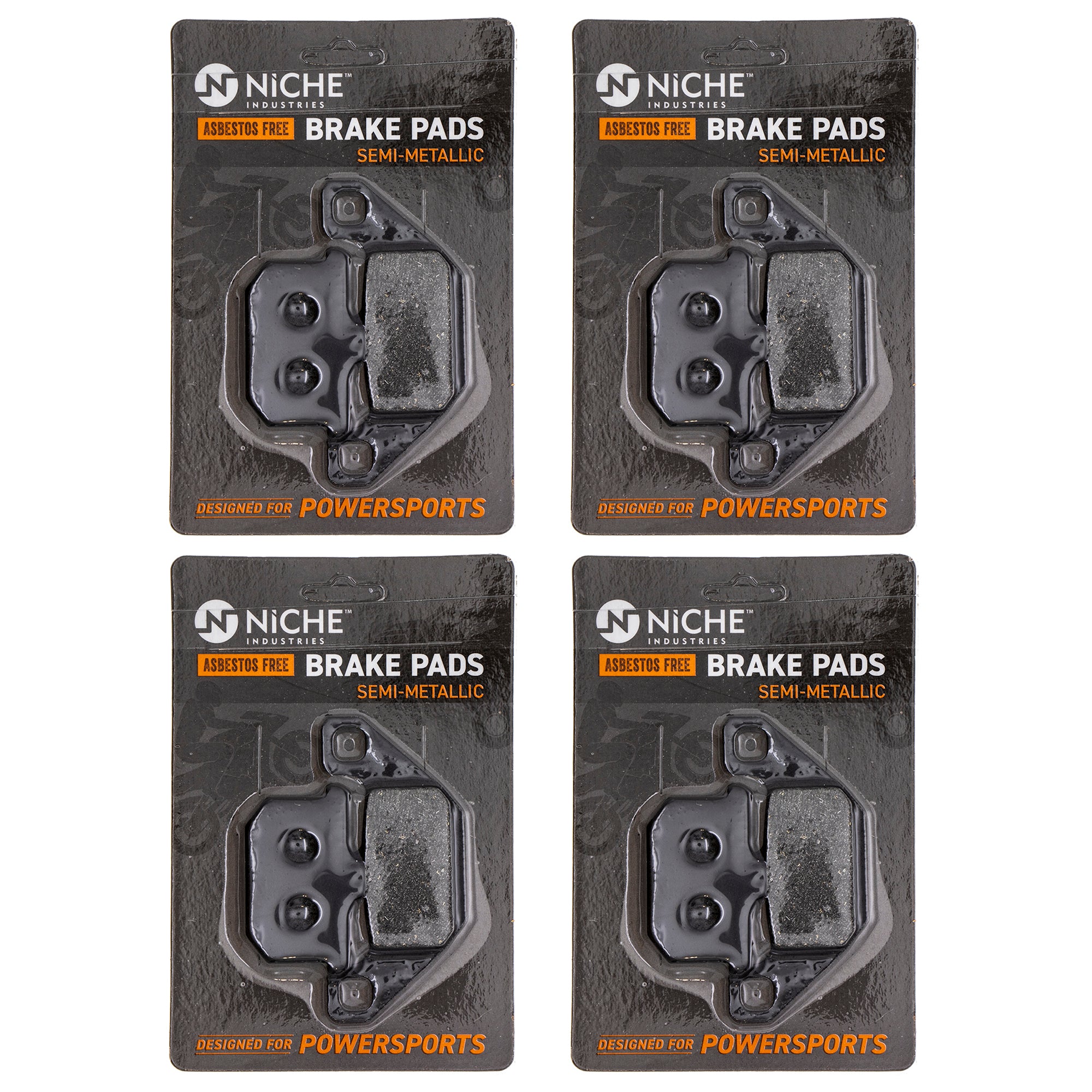 Semi-Metallic Brake Pad Set (Front & Rear) 4-Pack for zOTHER Kawasaki Vulcan Voyager Ninja NICHE 519-KPA2382D
