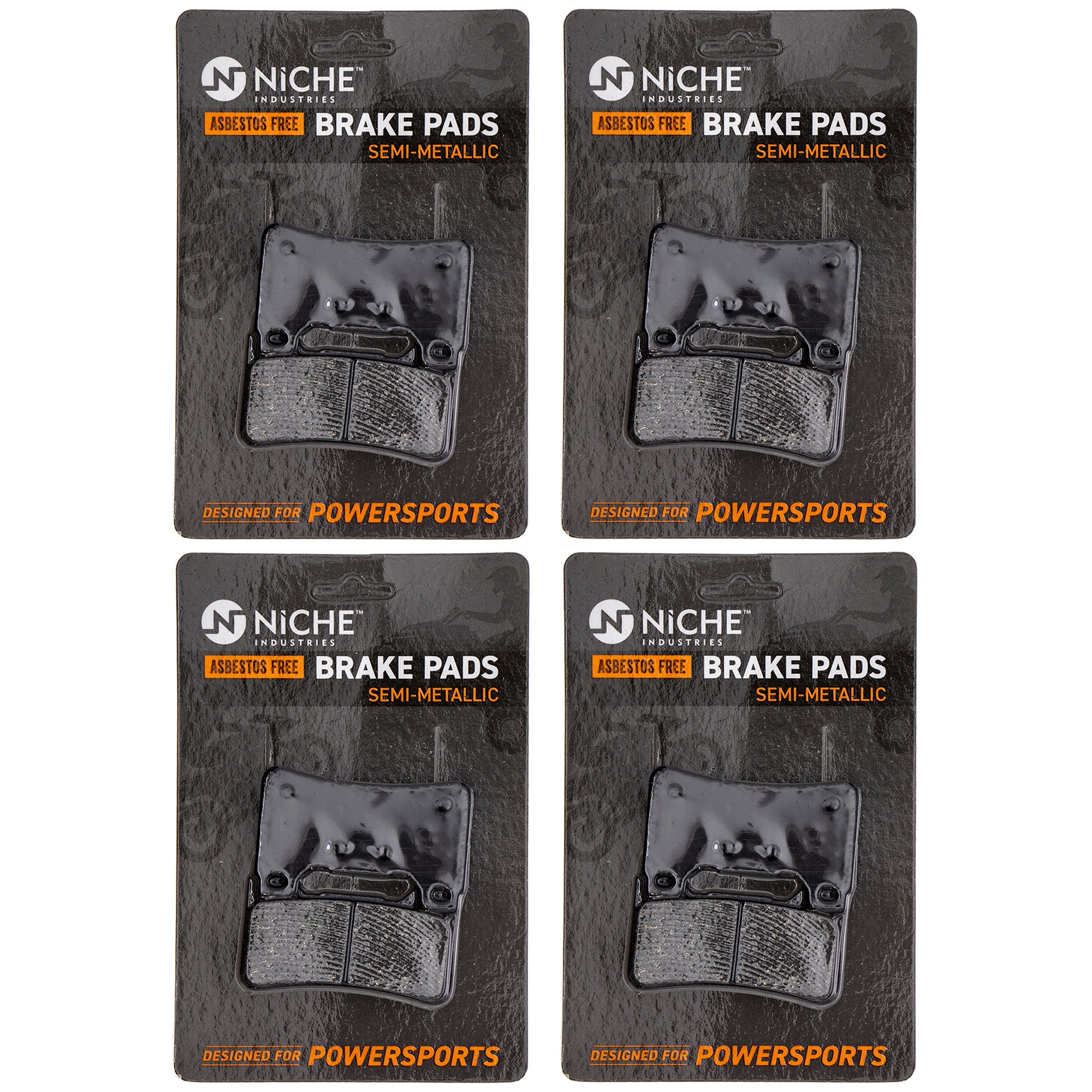 Front Semi-Metallic Brake Pad Set 4-Pack for zOTHER Honda Interceptor CBR600RR CBR1000RR NICHE 519-KPA2383D
