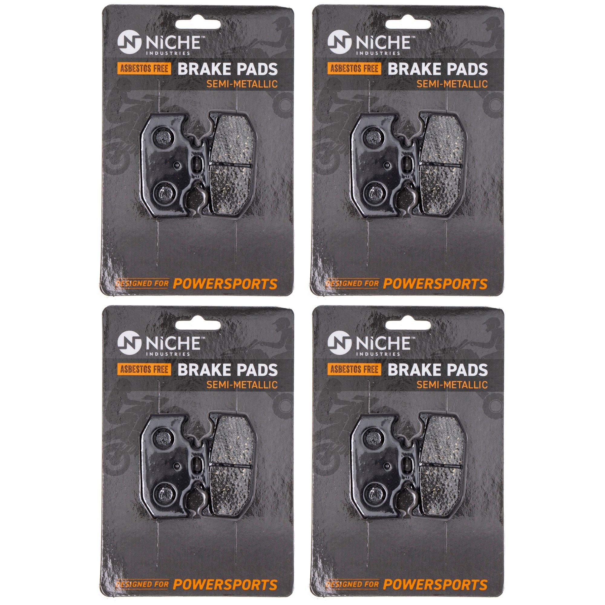 Rear Brake Pads Kit Semi-Metallic 4-Pack for zOTHER Yamaha Suzuki Kawasaki YZ400F YZ400 NICHE 519-KPA2384D
