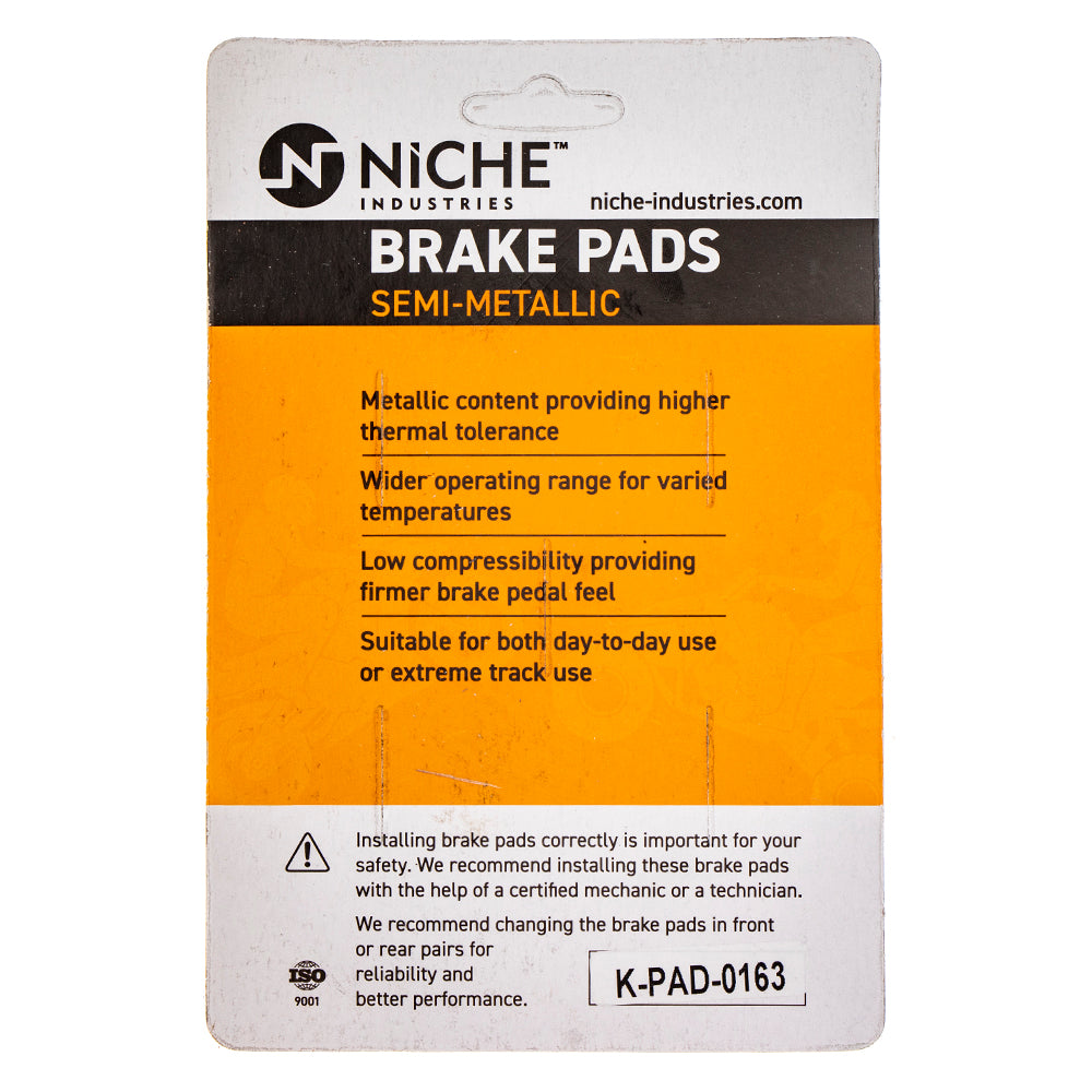 NICHE 519-KPA2385D Brake Pad Set 2-Pack for zOTHER Yamaha Virago V
